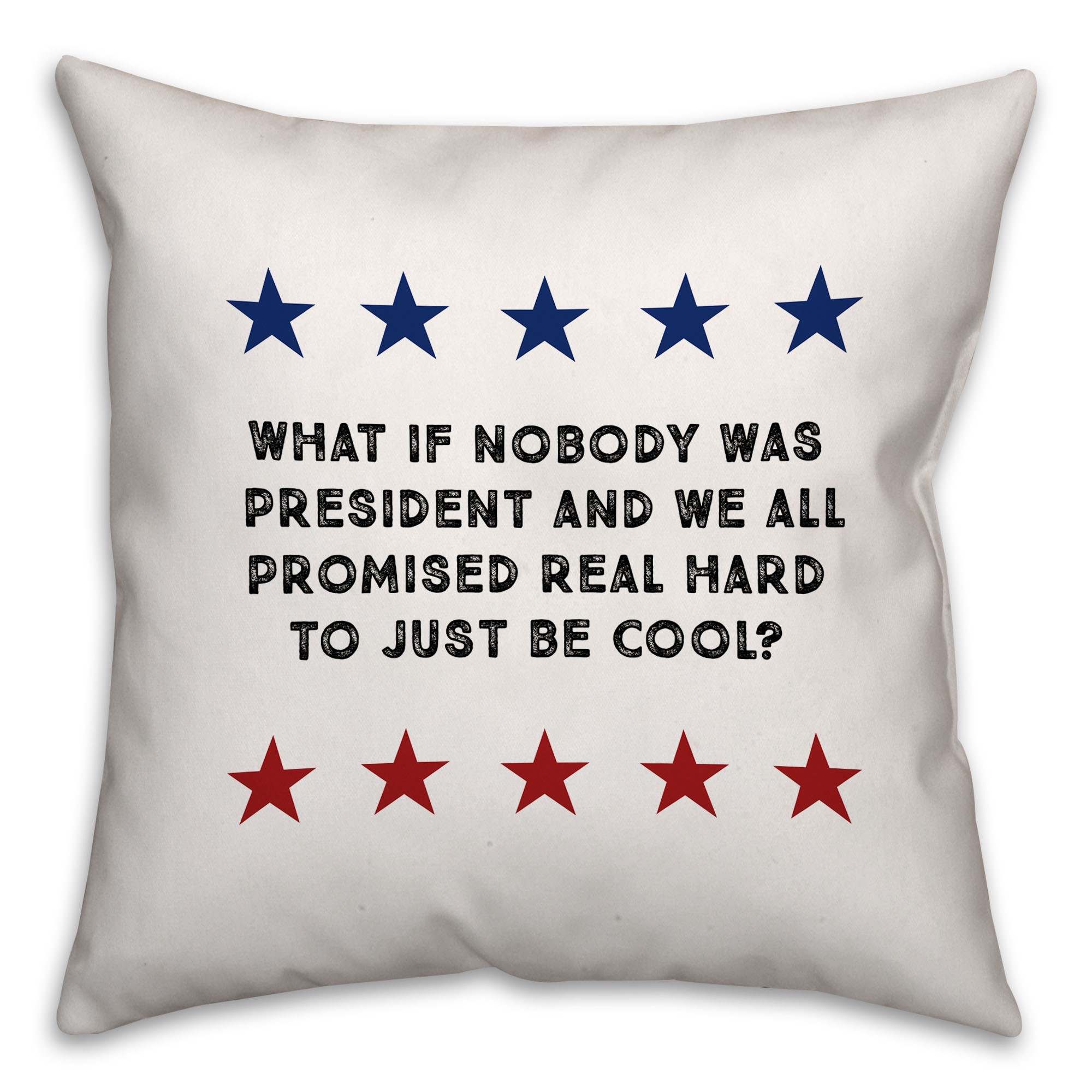 Neutral What If Spun Polyester Throw Pillow - Front