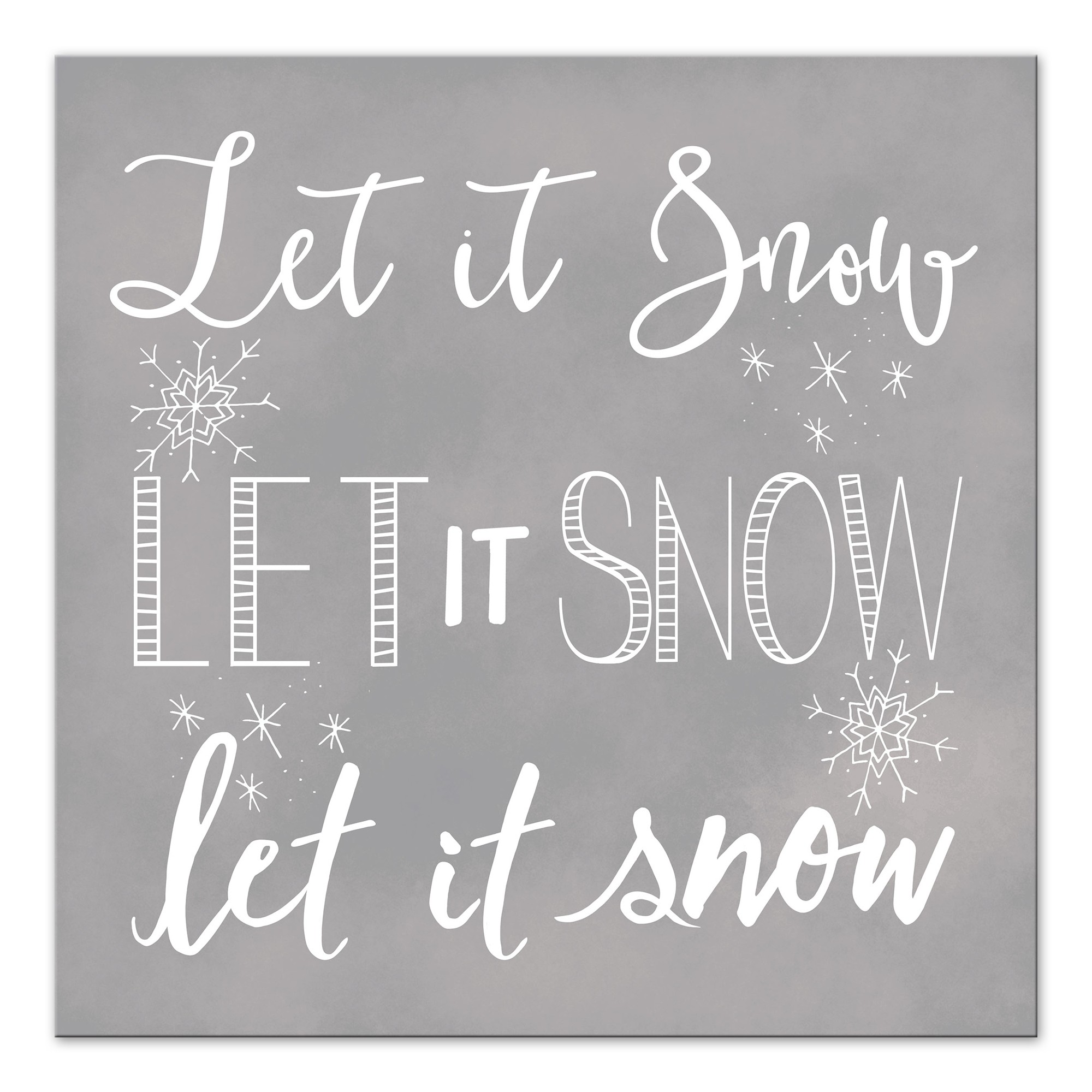 Let It Snow 16x16 Canvas Wall Art 