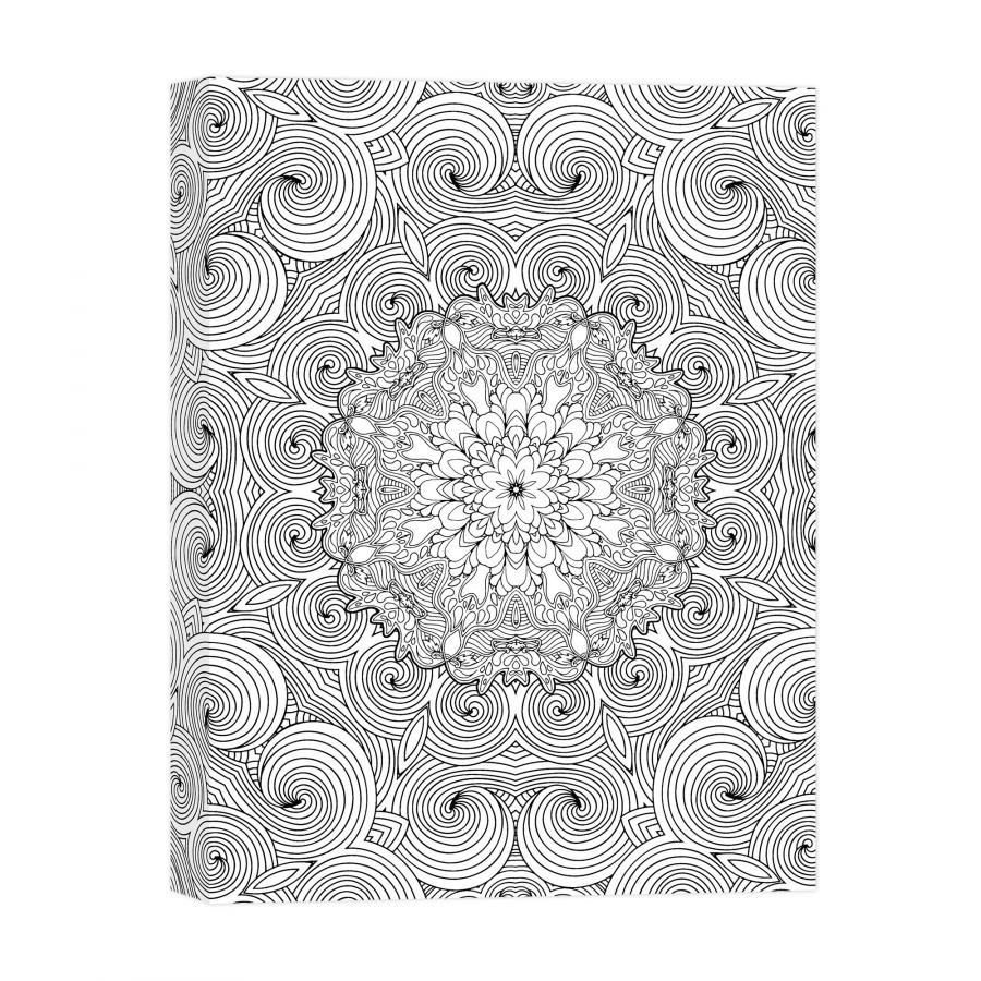 Botanical Whirlpool 12x16 Coloring Canvas Wall Art