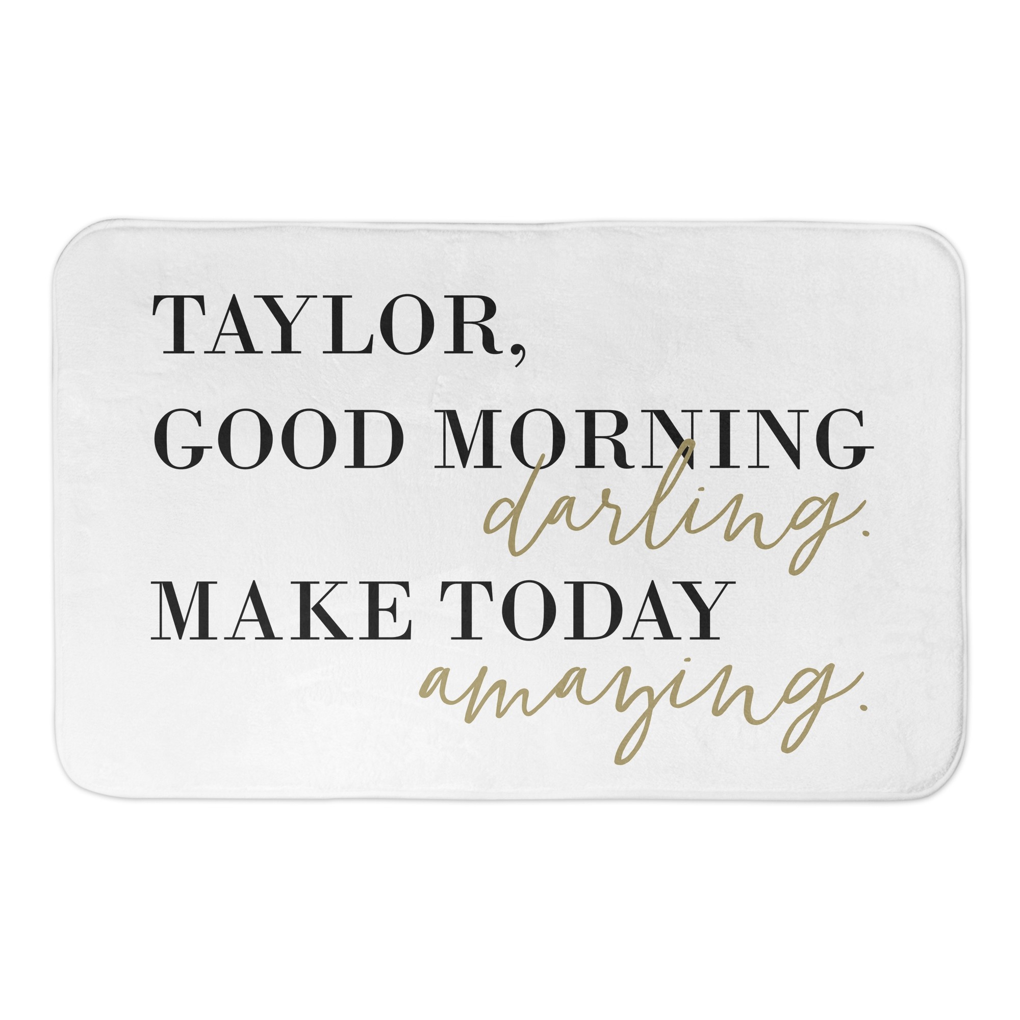 Good Morning Darling 34x21 Personalized Bath Mat