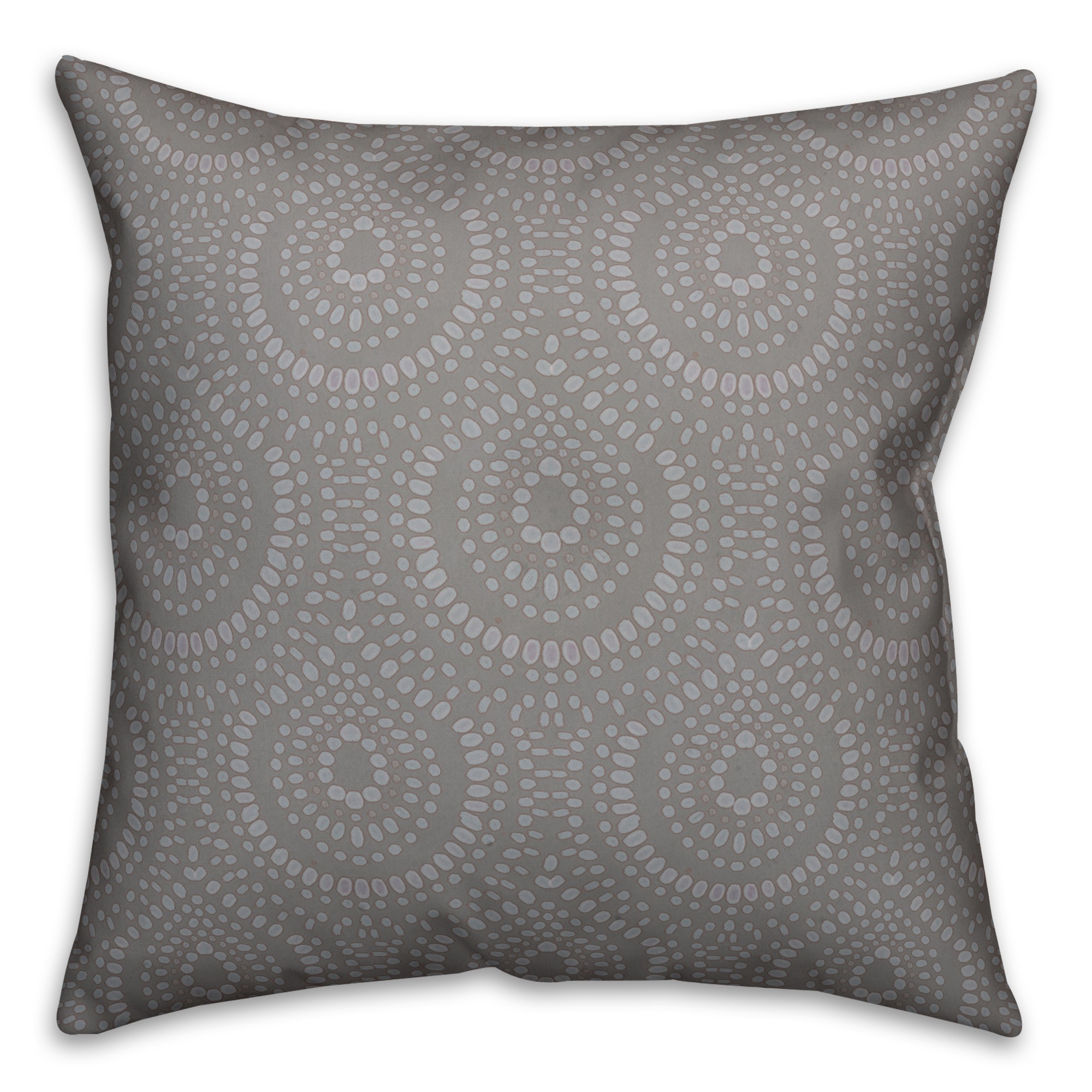 Gray Tribal 18x18 Faux Suede Throw Pillow