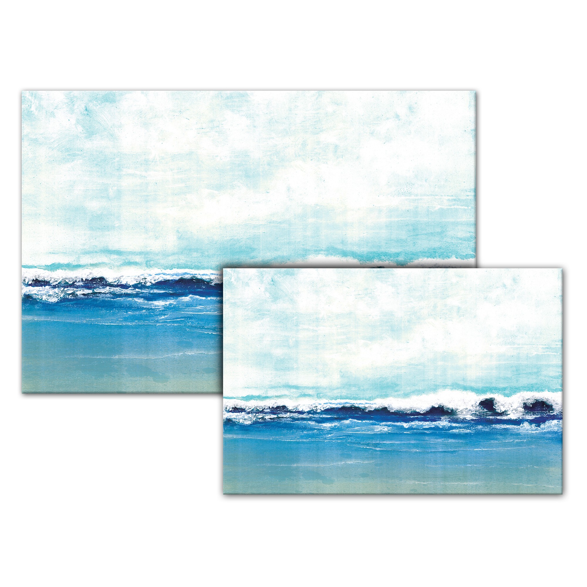 Oceanside Textured Waves Canvas