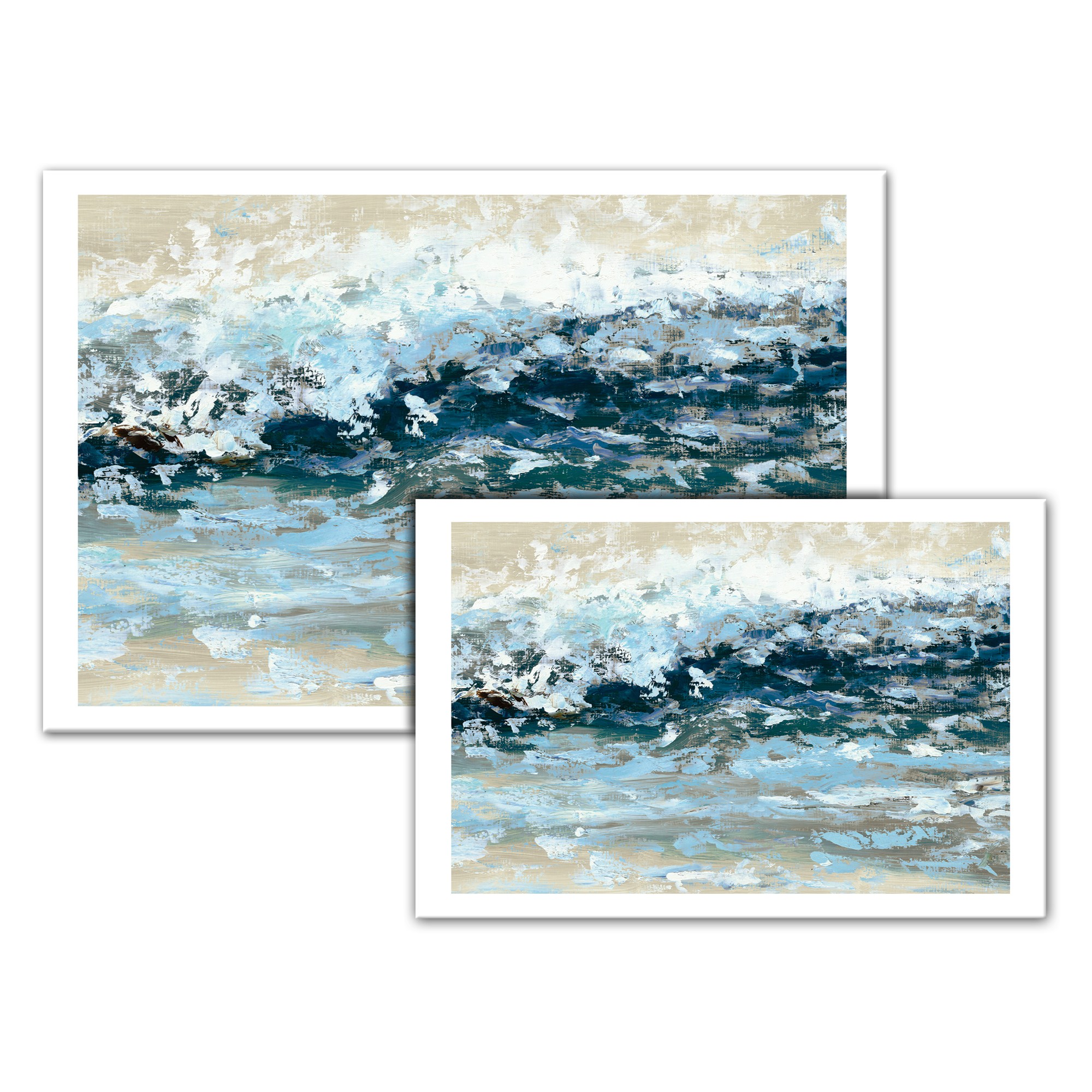 Hand Painted Waves Canvas 