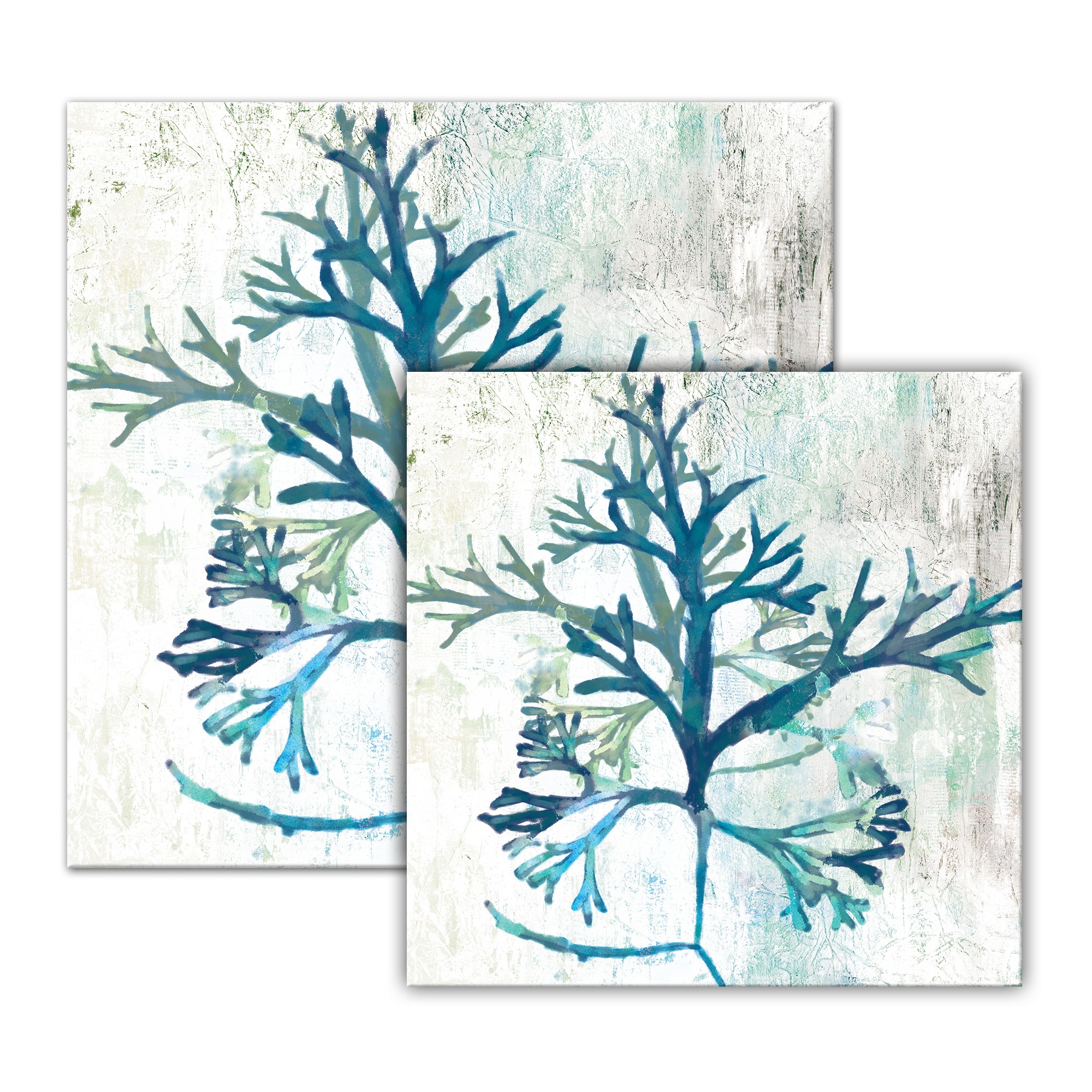 Watercolor Blue Coral I Canvas