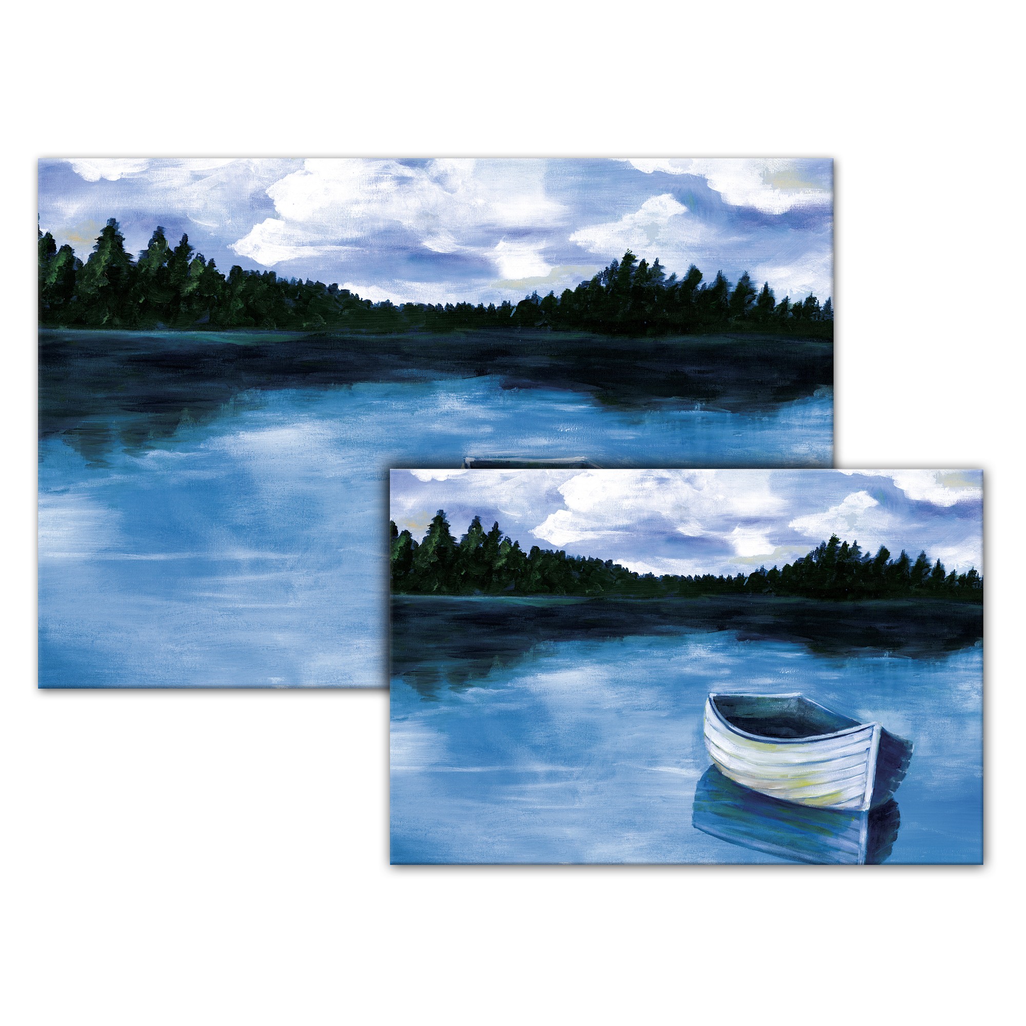 Boat on Mirror Lake Canvas