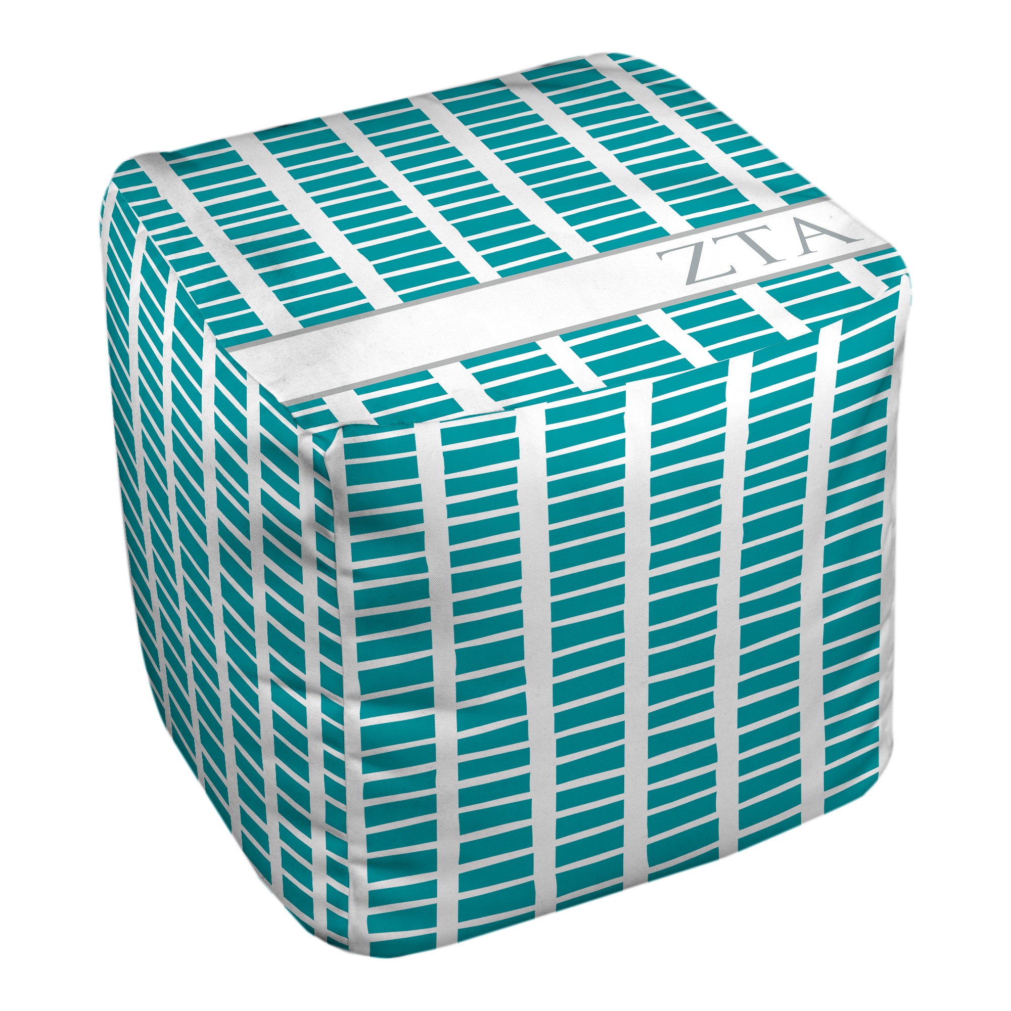 Zeta Tau Alpha Square Pattern 18x18x18 Ottoman 