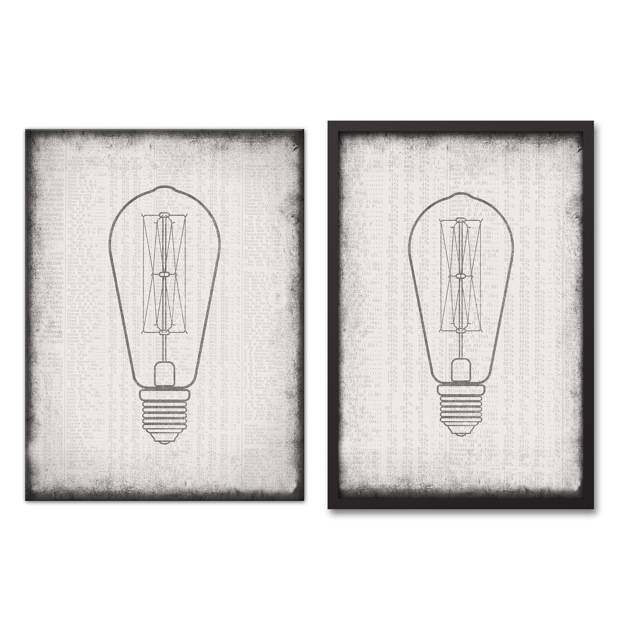 Edison Tulip Bulb Wall Art 