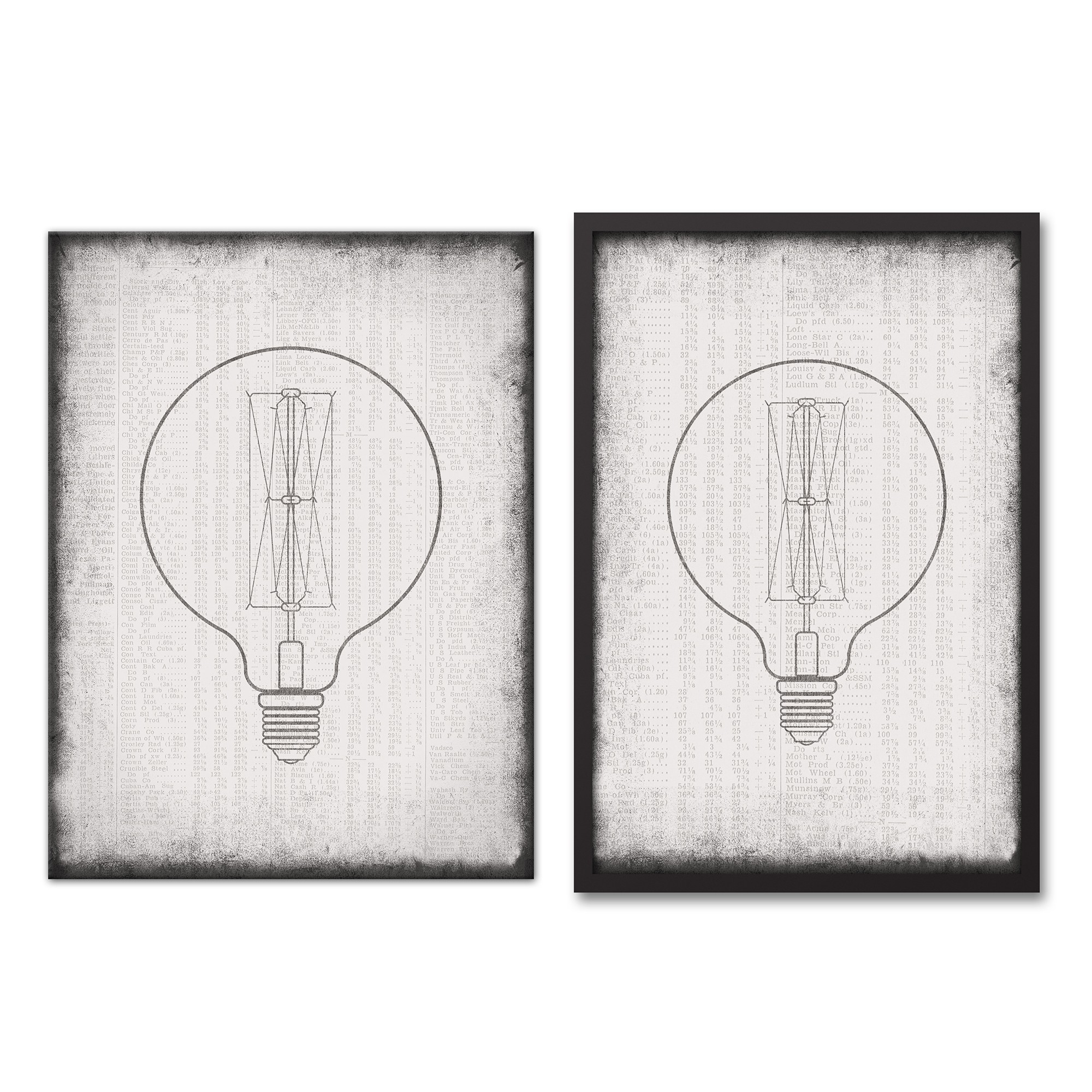 Edison Round Bulb Wall Art