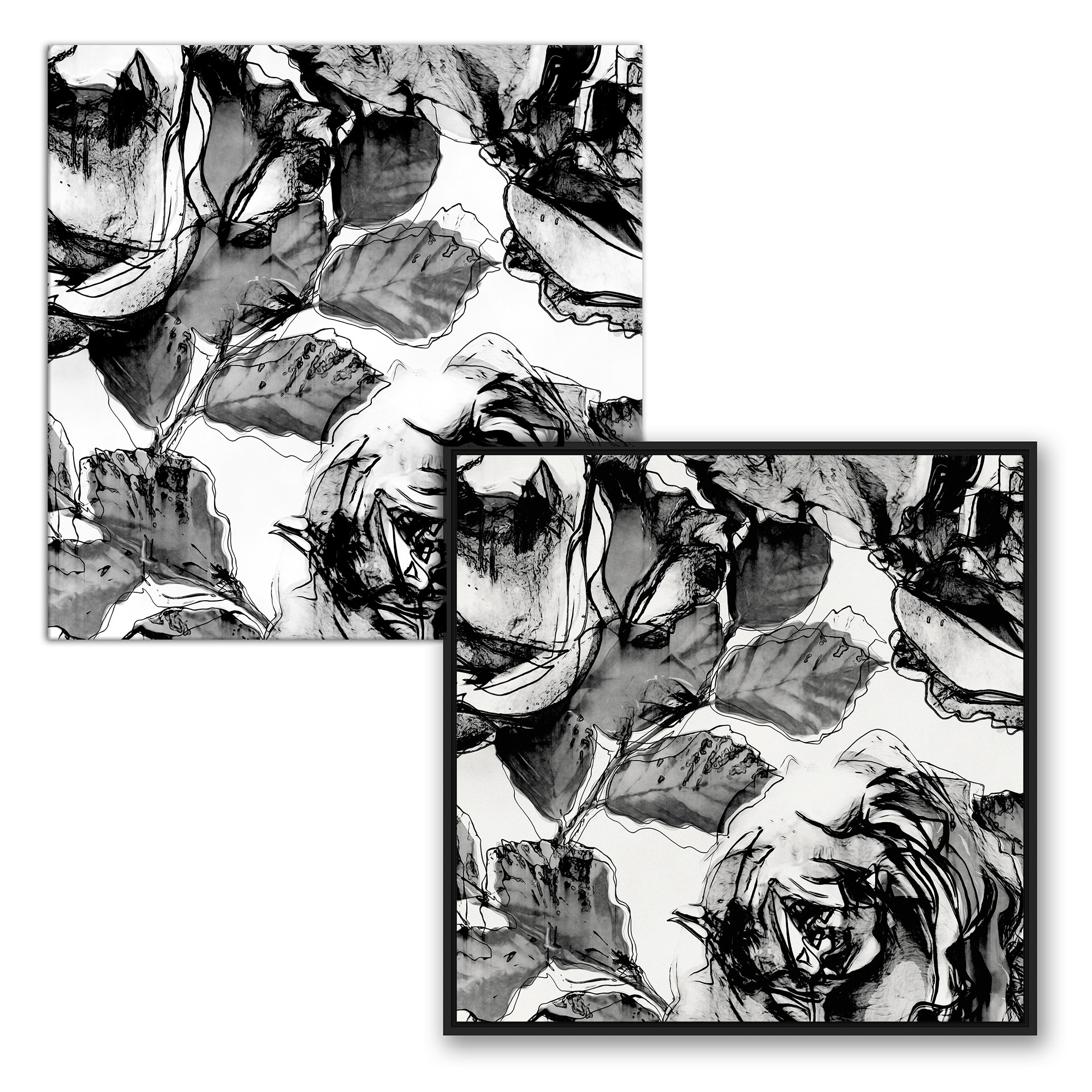 Scribble Flowers Wall Art