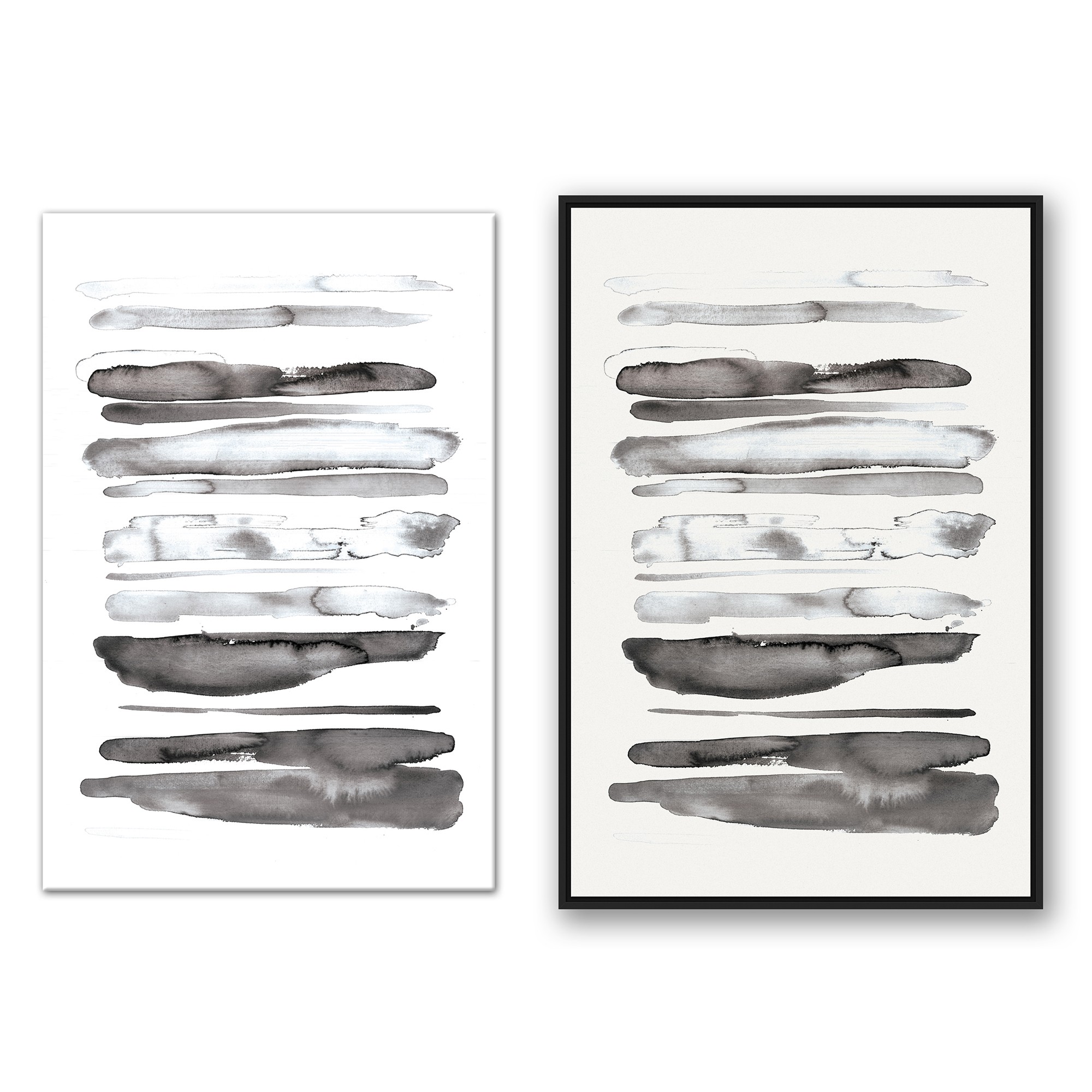 Gray Watercolor Abstract Wall Art