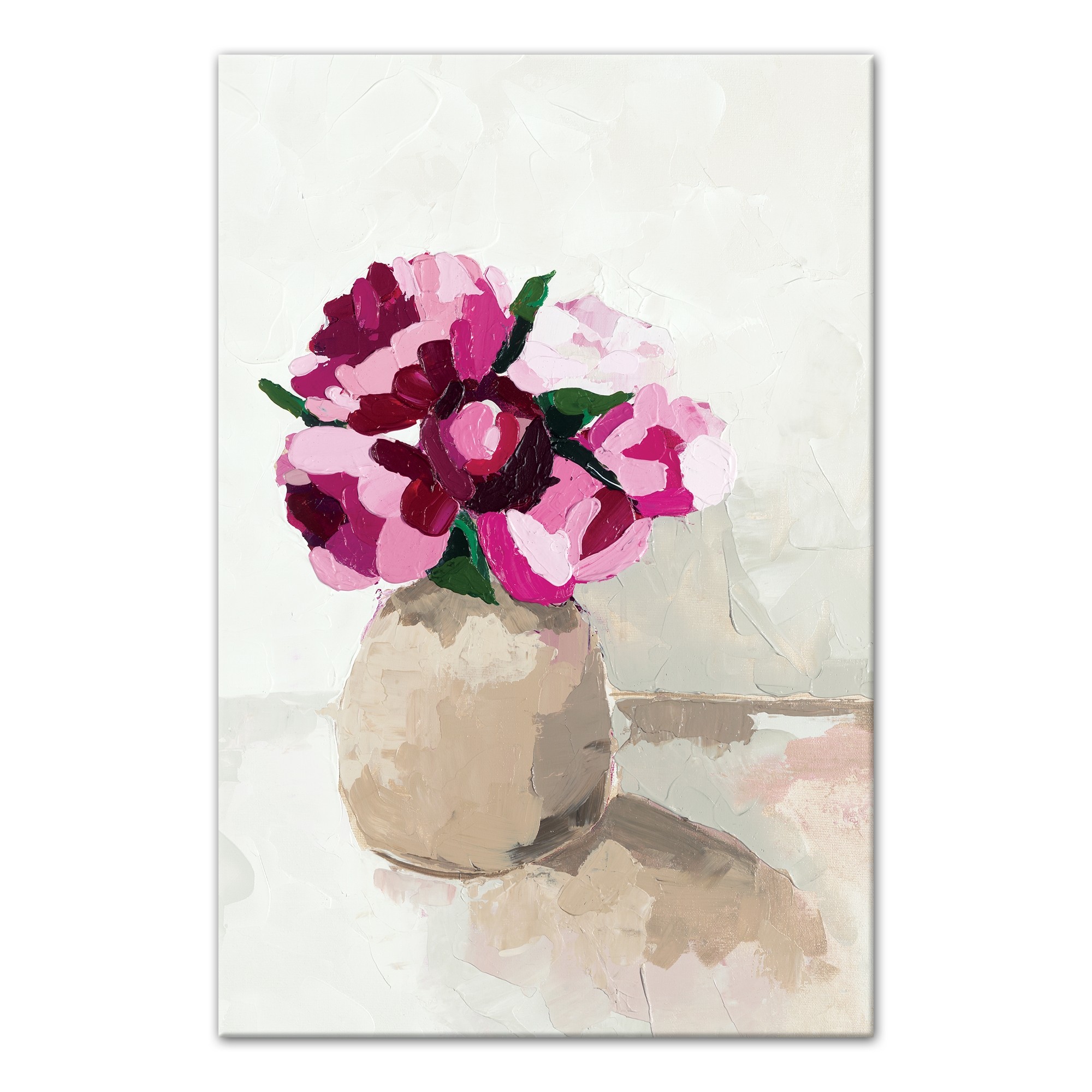 Designs Direct Creative Group Little Pink Flowers in White Vase Wall Art
