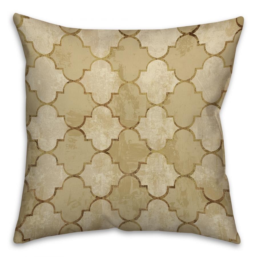 Bits of Gold Spun Polyester Throw Pillow