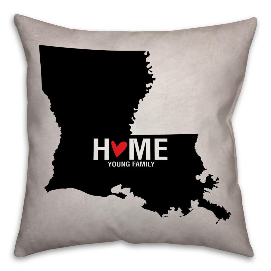 Louisiana State Pride Spun Polyester Throw Pillow -18x18