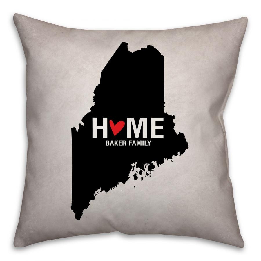 Maine State Pride Spun Polyester Throw Pillow -16x16