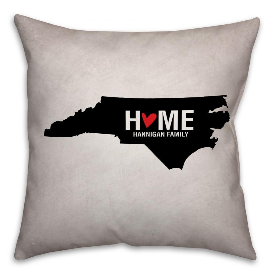 North Carolina State Pride Spun Polyester Throw Pillow -18x18