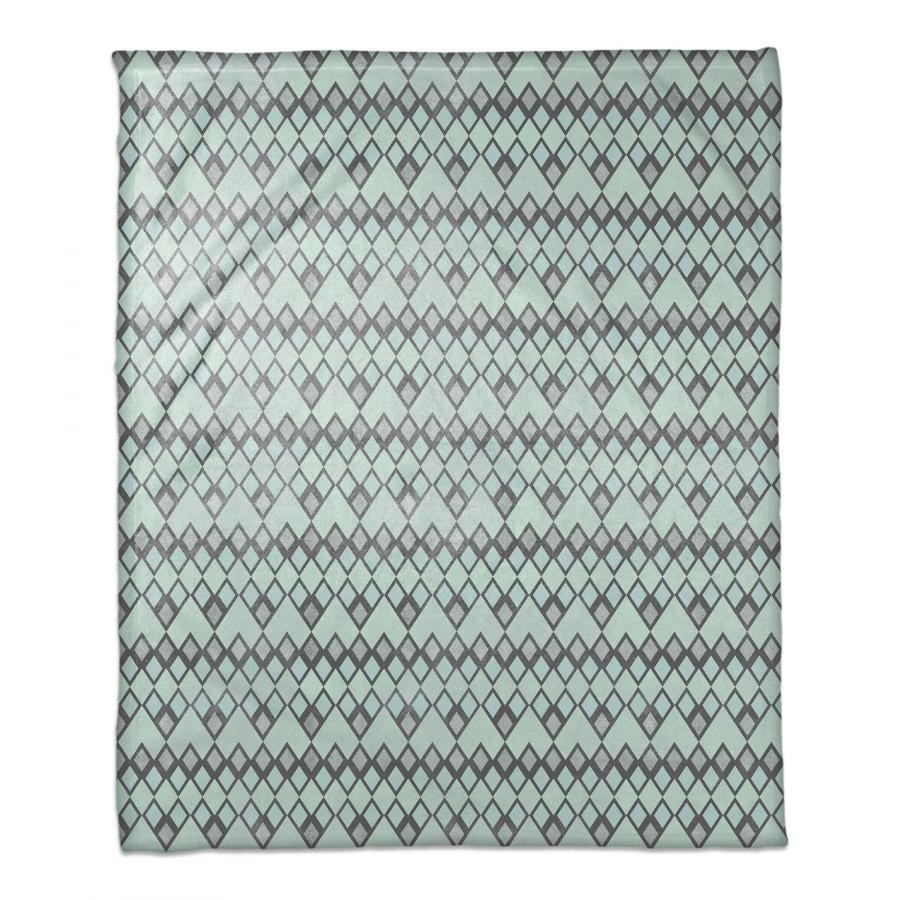 Tribal Mat Mint Coral Fleece Blanket – 50x60