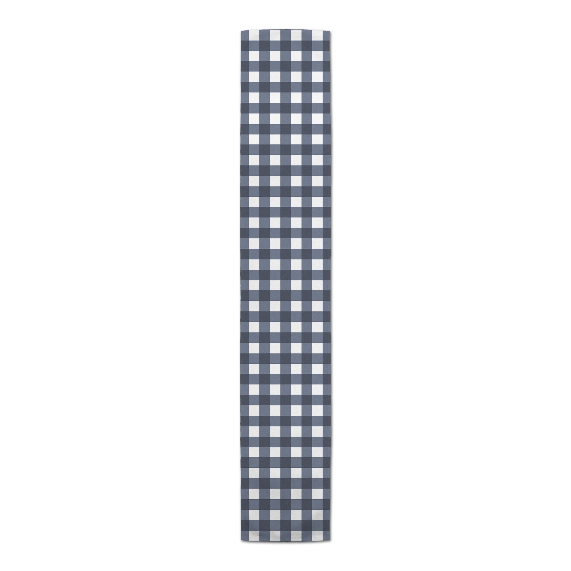 Navy Buffalo Check 16x72 Cotton Twill Runner