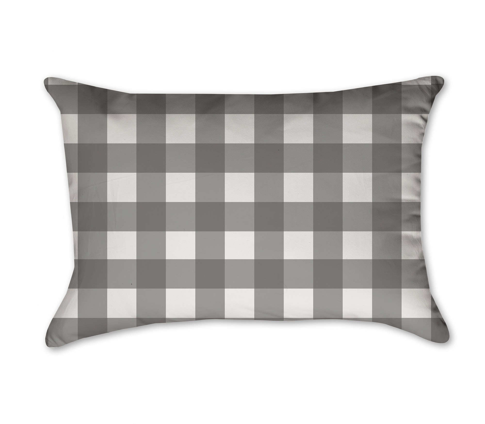 Gray Buffalo Check 14x20 Spun Poly Pillow