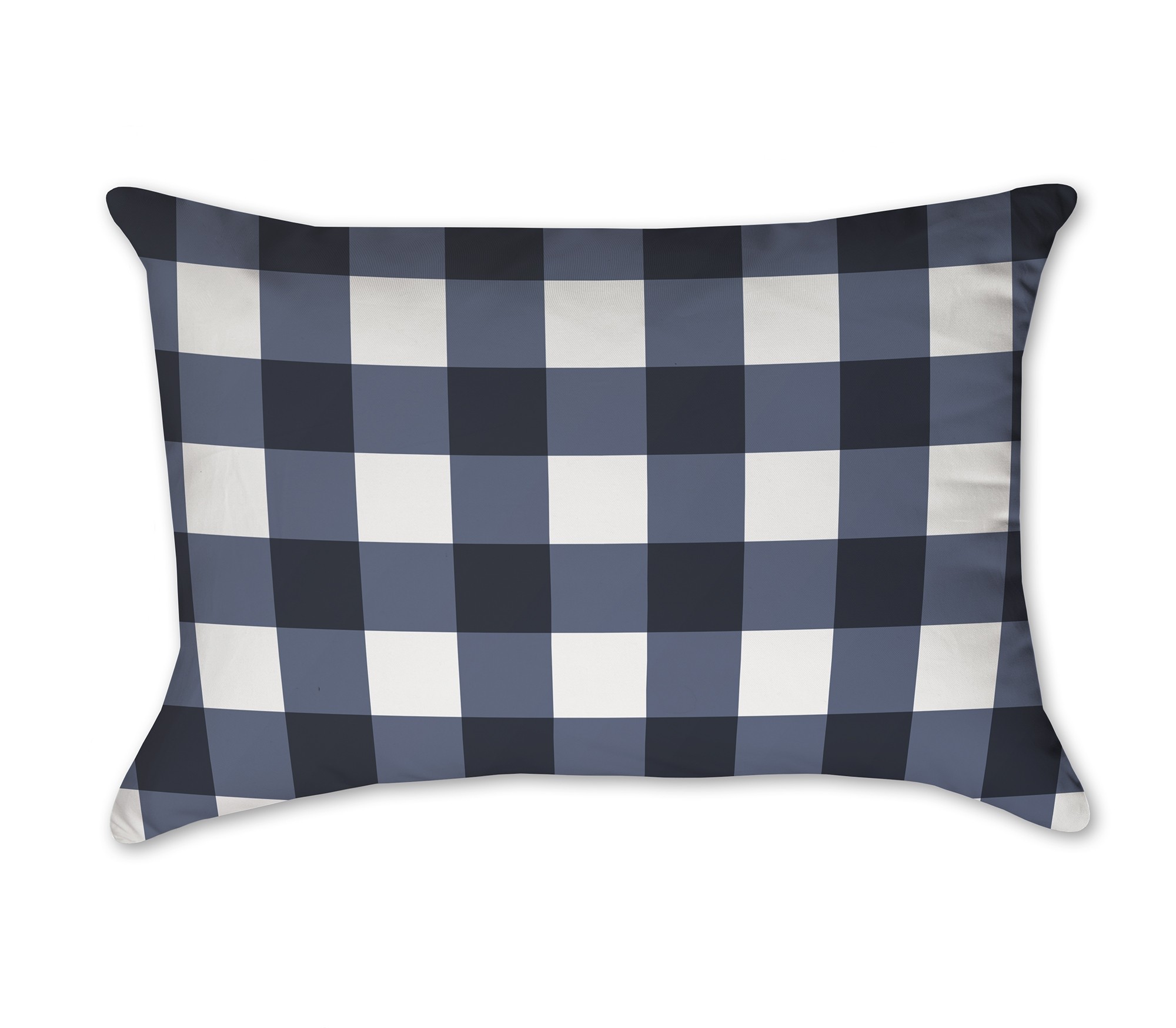 Navy Buffalo Check 14x20 Spun Poly Pillow