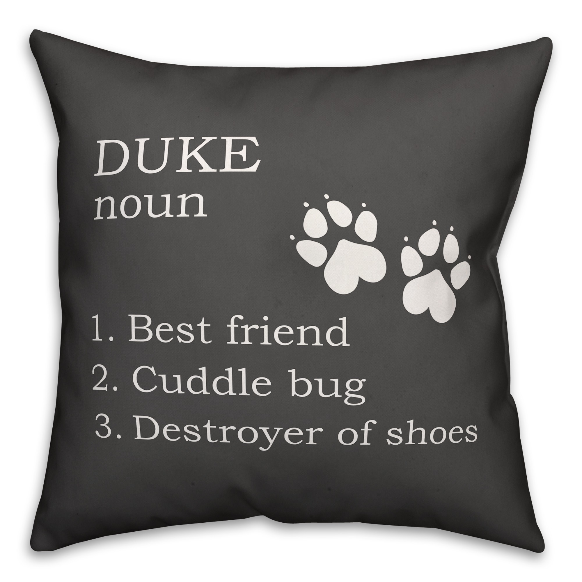 Personalized Dog Name Definition 18x18 Personalized Spun Poly Pillow