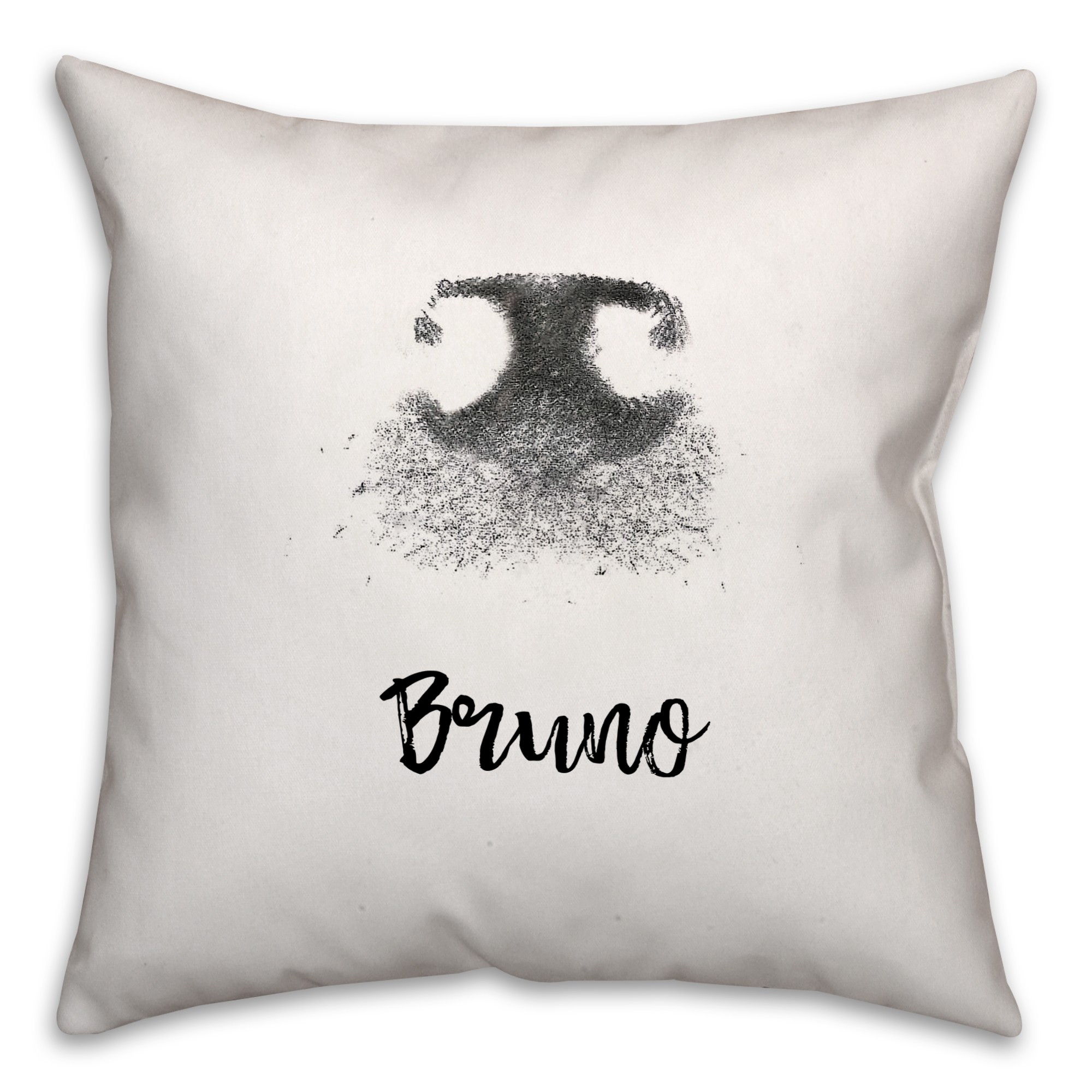 Personalized Dog Name Nose Print 18x18 Personalized Spun Poly Pillow