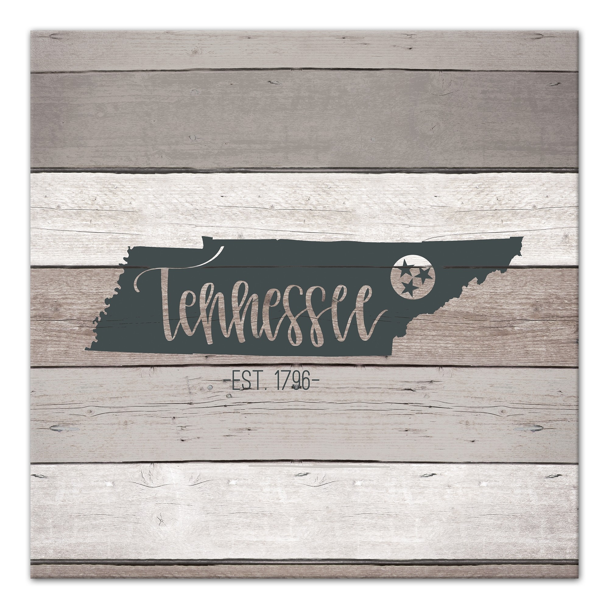 Tennessee Established 16x16 Canvas Wall Art