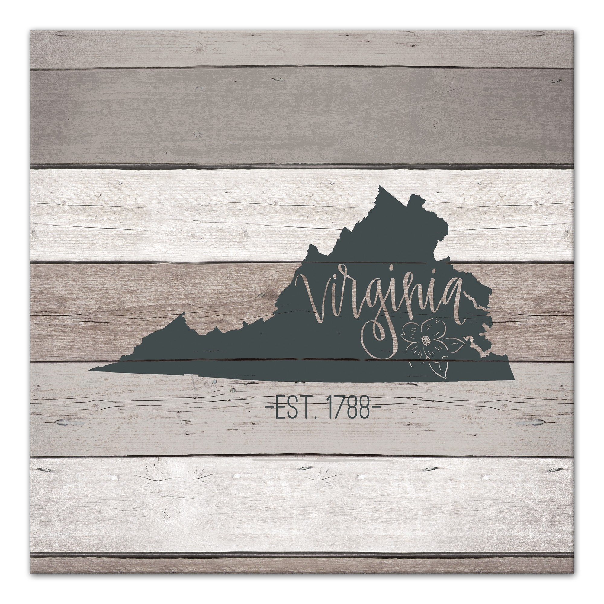 Virginia Established 16x16 Canvas Wall Art