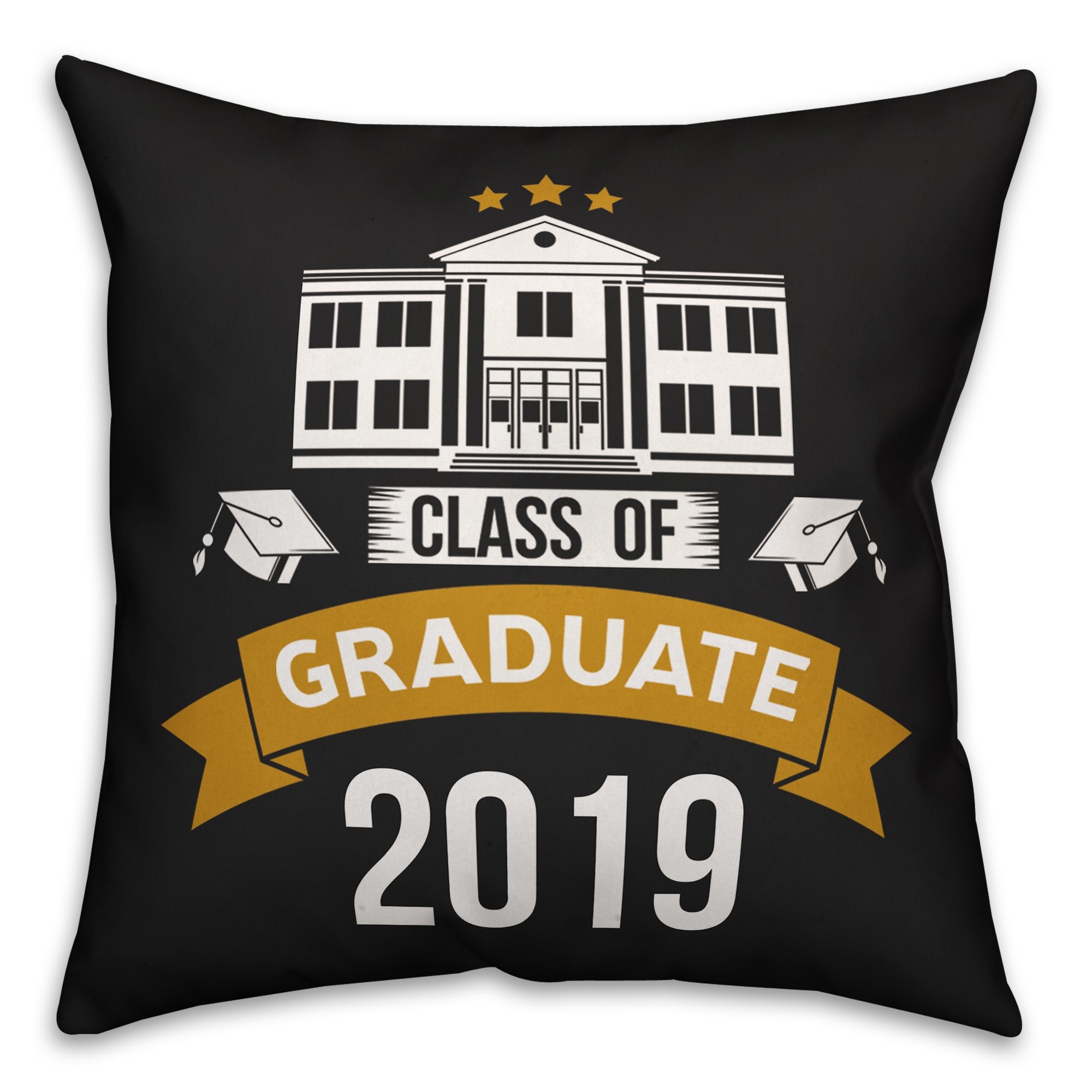 Graduate 18x18 Personalized Spun Poly Pillow