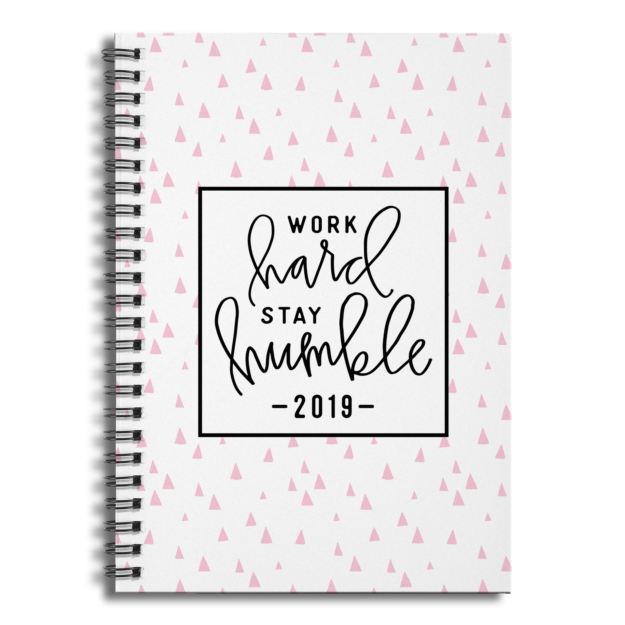 Work Hard Stay Humble 6x8 Personalized Ruled Spiral Notebook