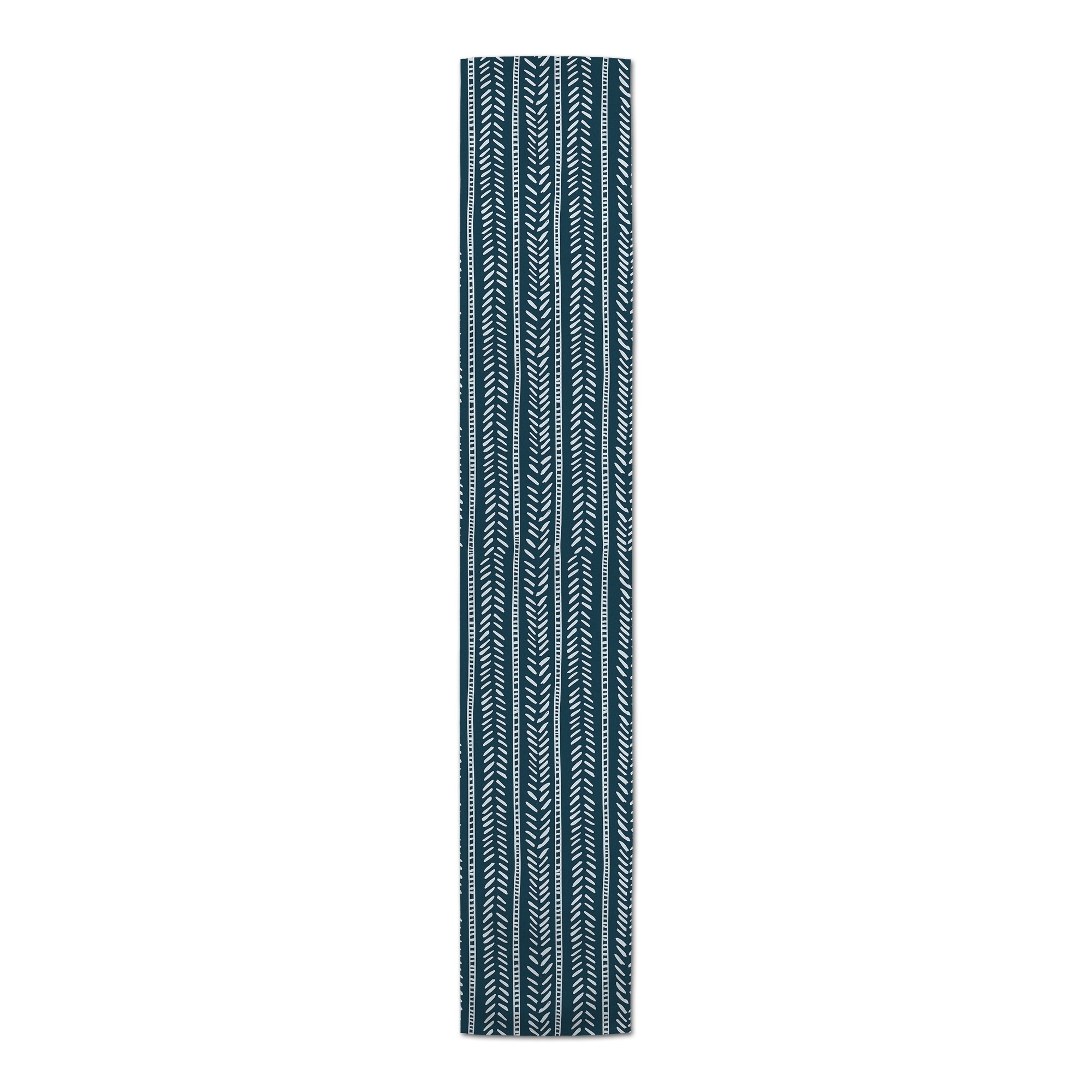 Blue Box and Dash Print  Runner