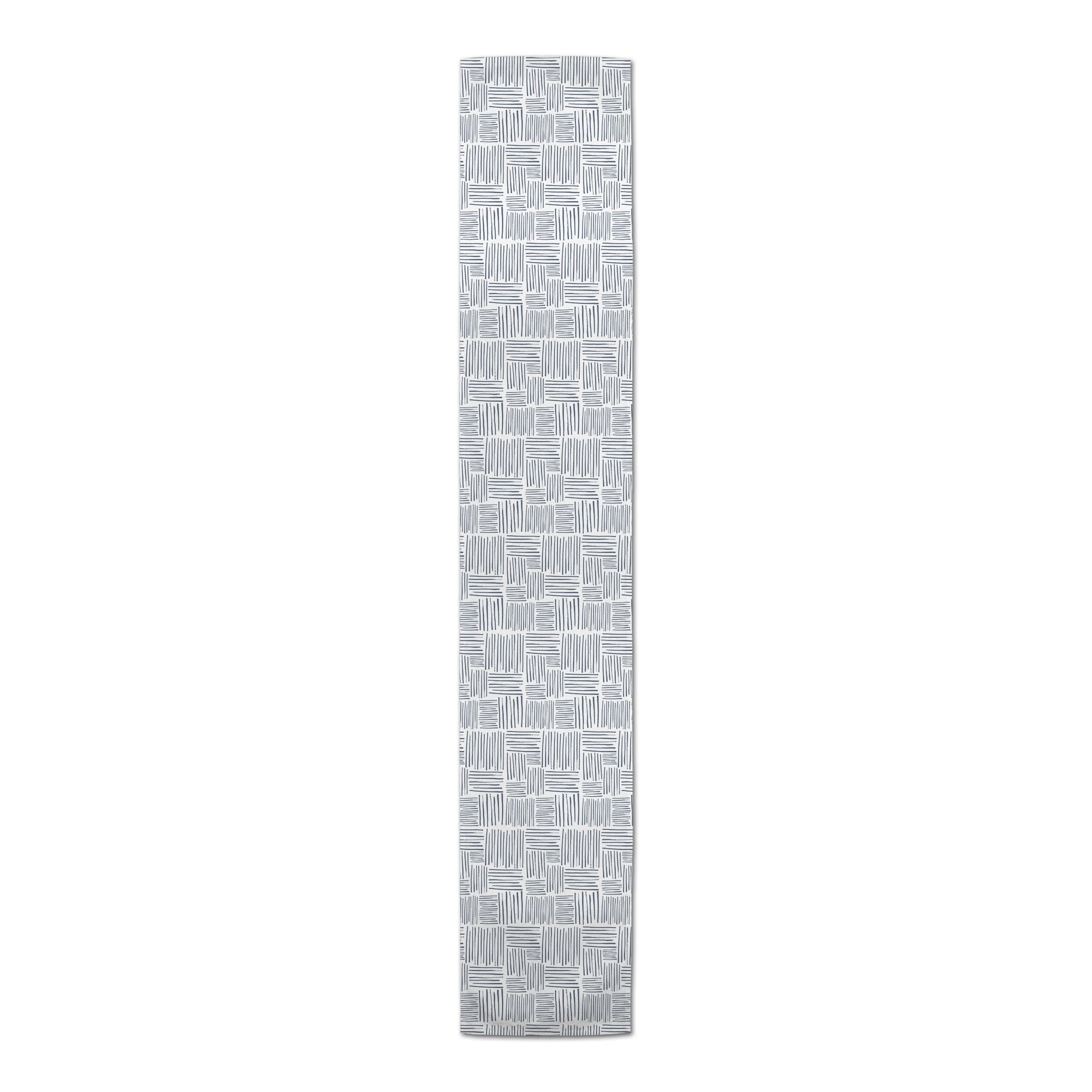 Dusty Blue Crosshatch  Runner
