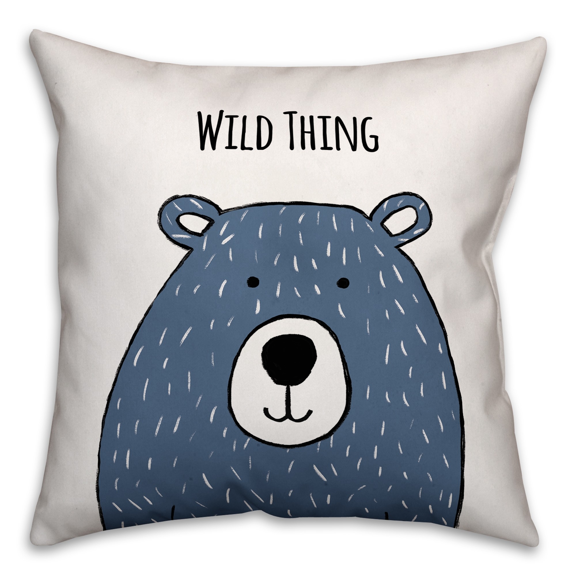 Wild Thing Bear 16x16 Spun Poly Pillow
