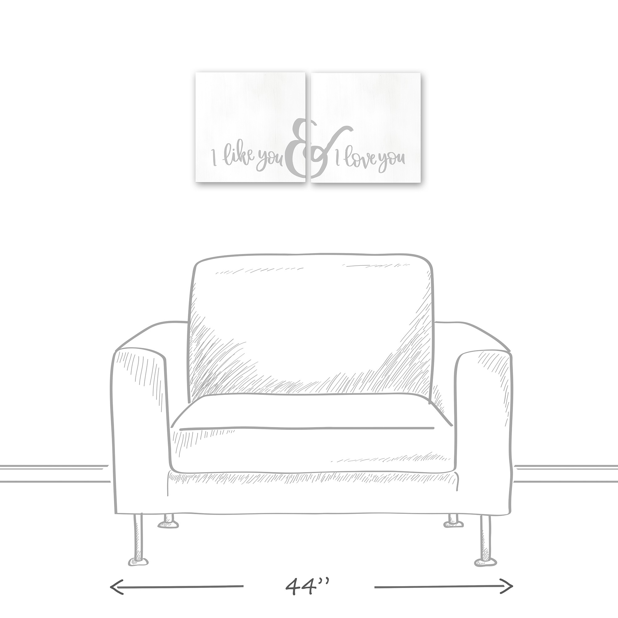 I Like You & I Love You Wall Art Collection