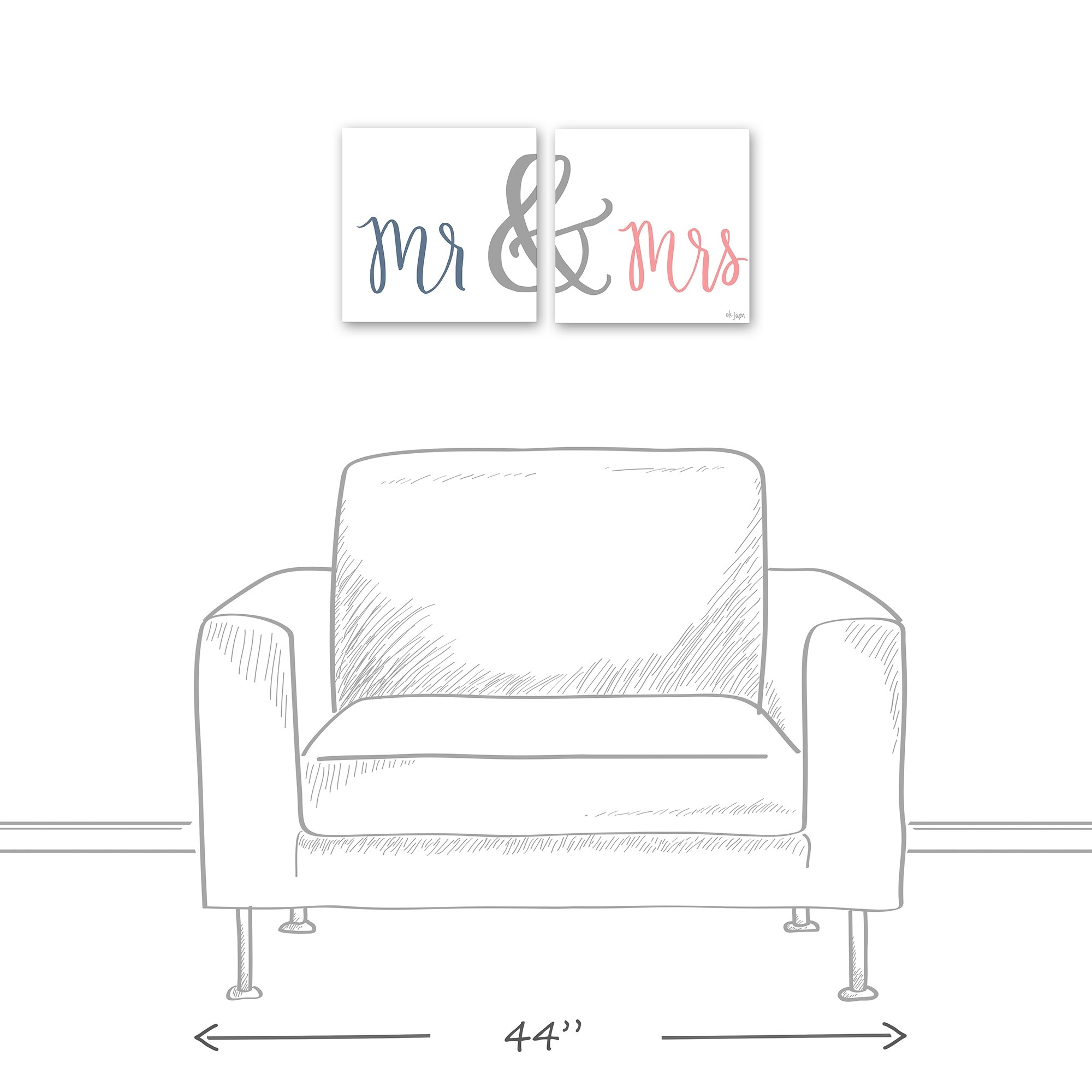  Mr & Mrs Wall Art Collection