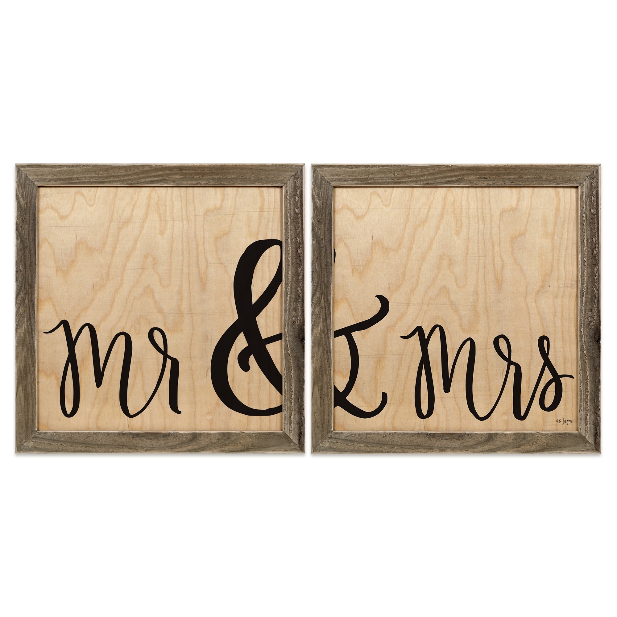 Mr & Mrs 12x12 Framed Pallet Wood Art Collection