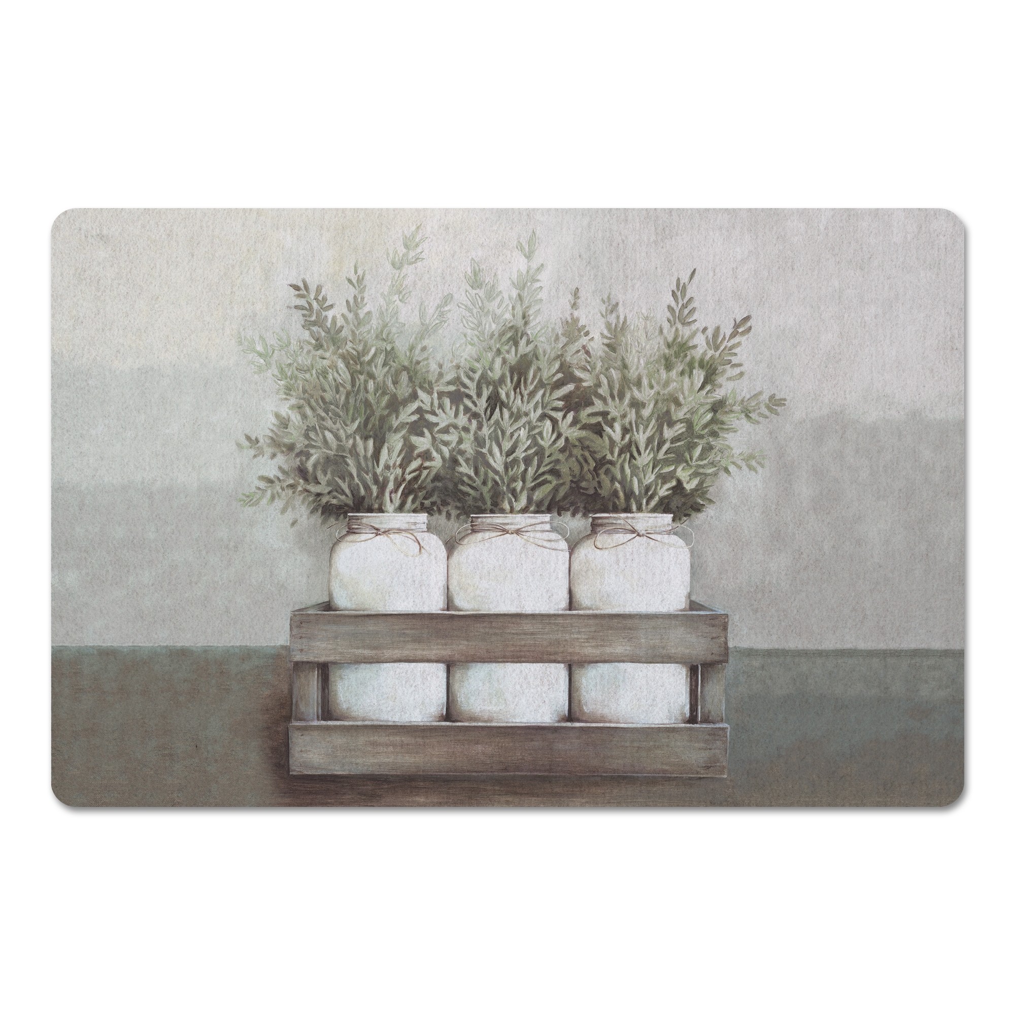 Mason Jar Greenery 27x18 Floor Mat