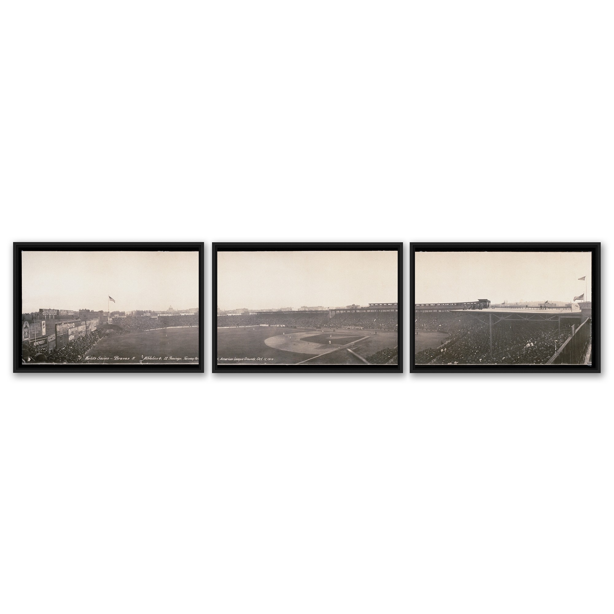 Fenway Ballpark  20x30 Black Floating Framed Canvas Collection