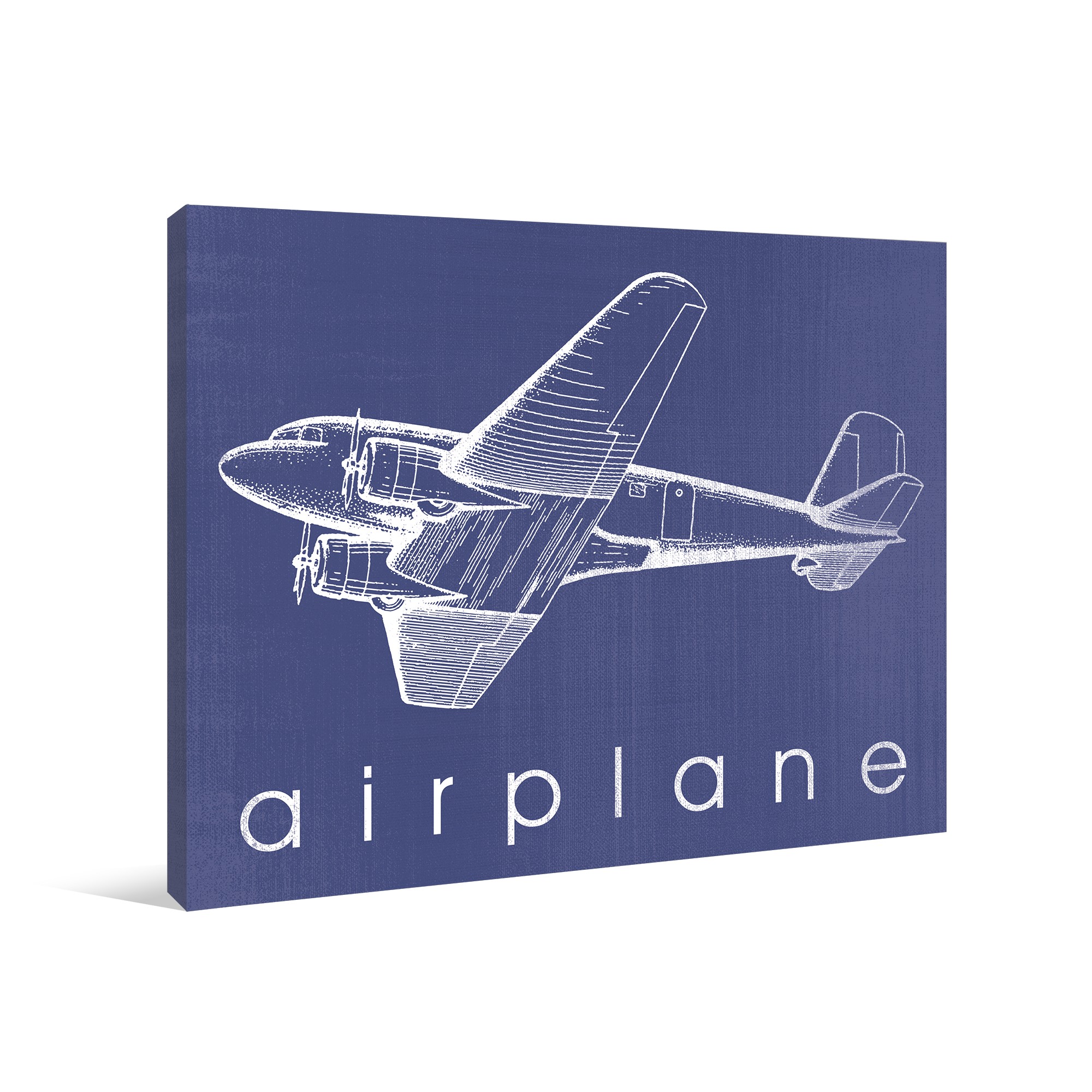 A Is for Airplane Canvas Wall Art 