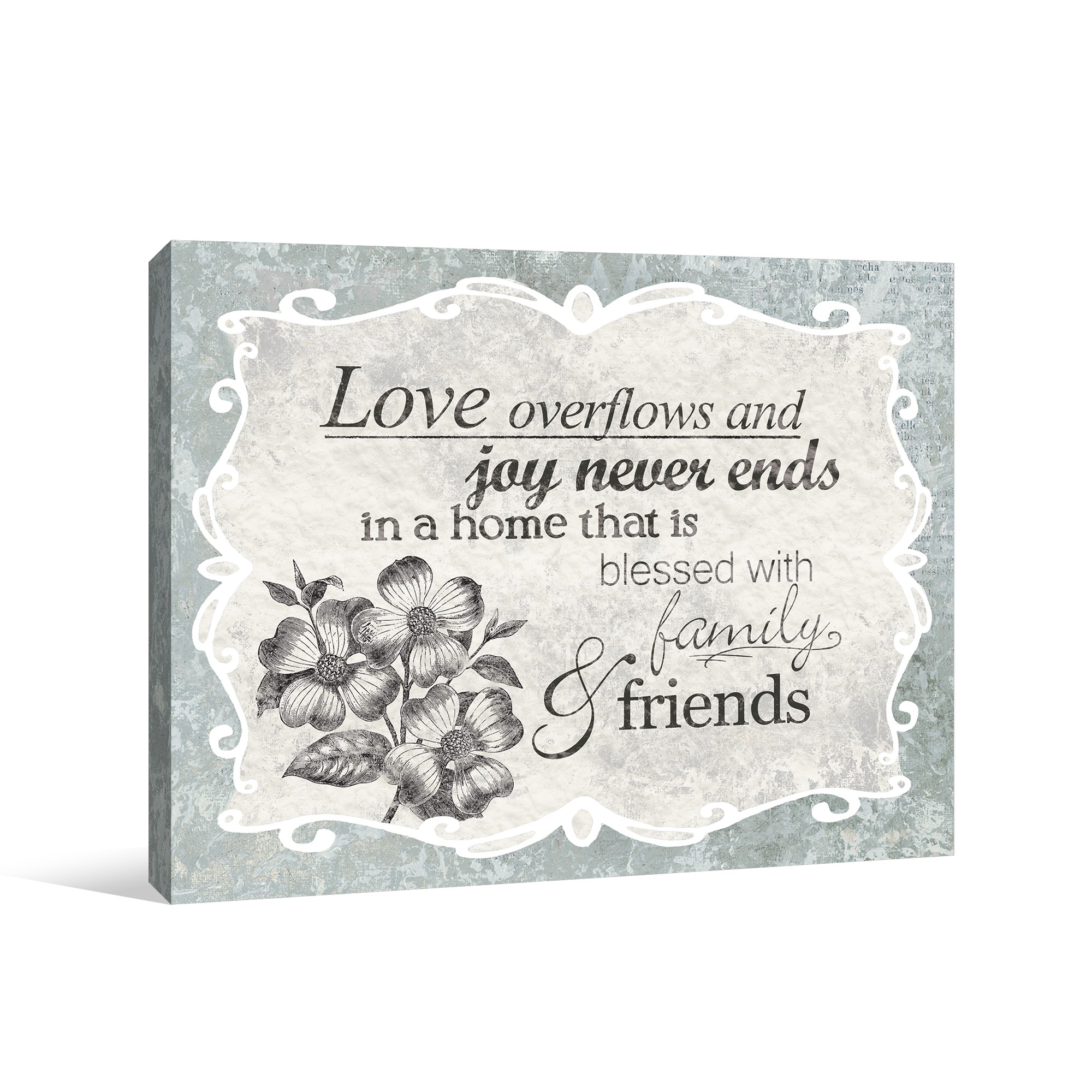 Love Overflows 14x11 Canvas Wall Art 