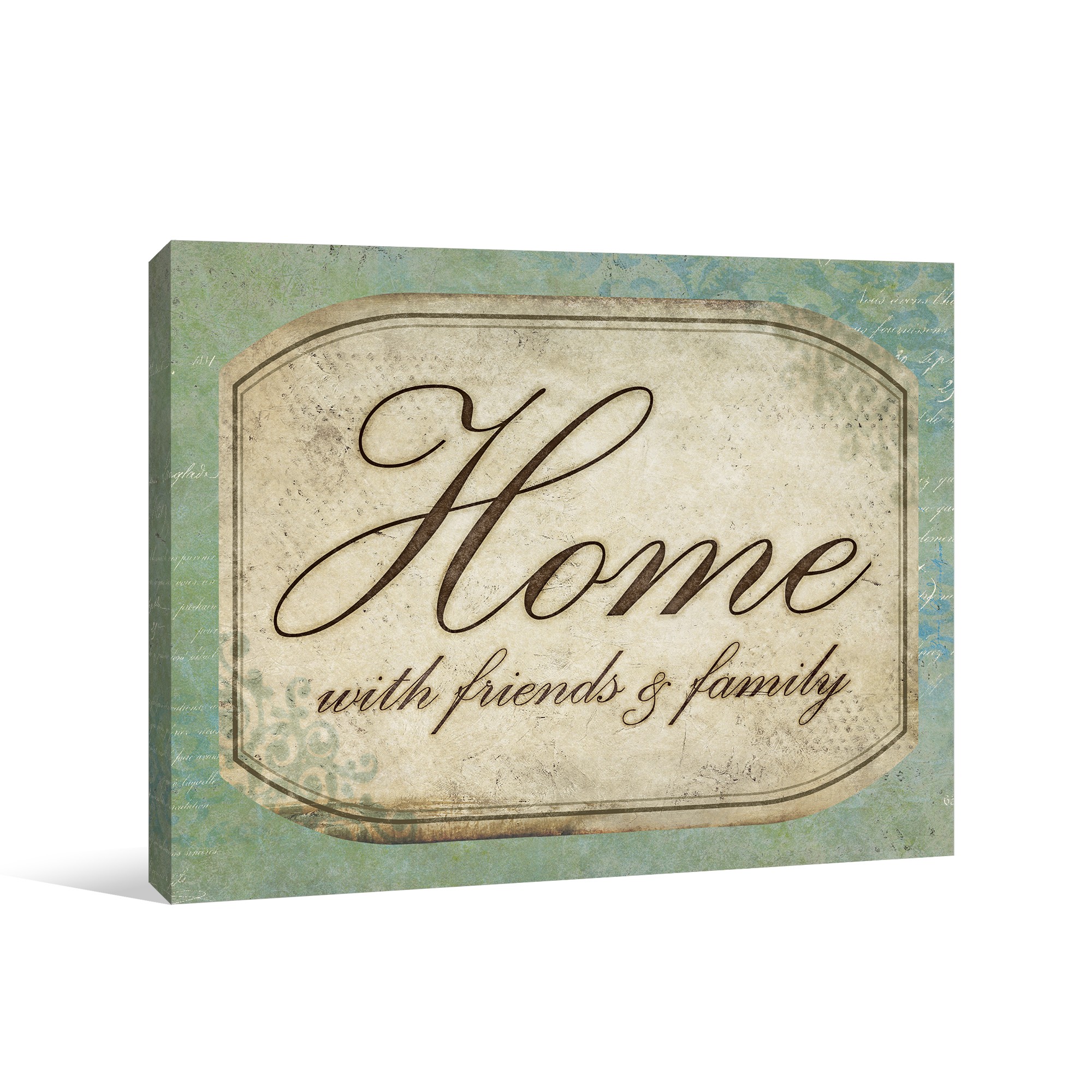 Home With Friends 14x11 Canvas Wall Art 