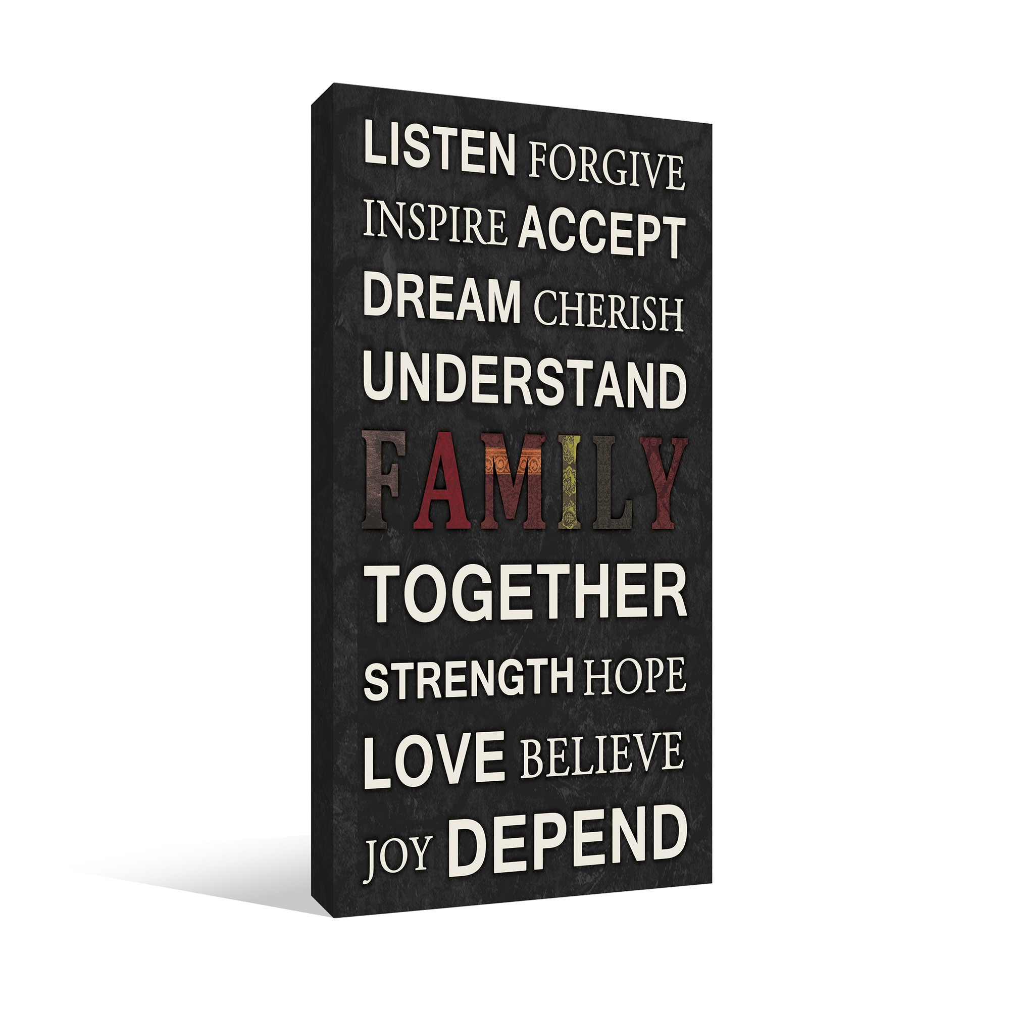 Family Inspiration 10x20 Canvas Wall Art