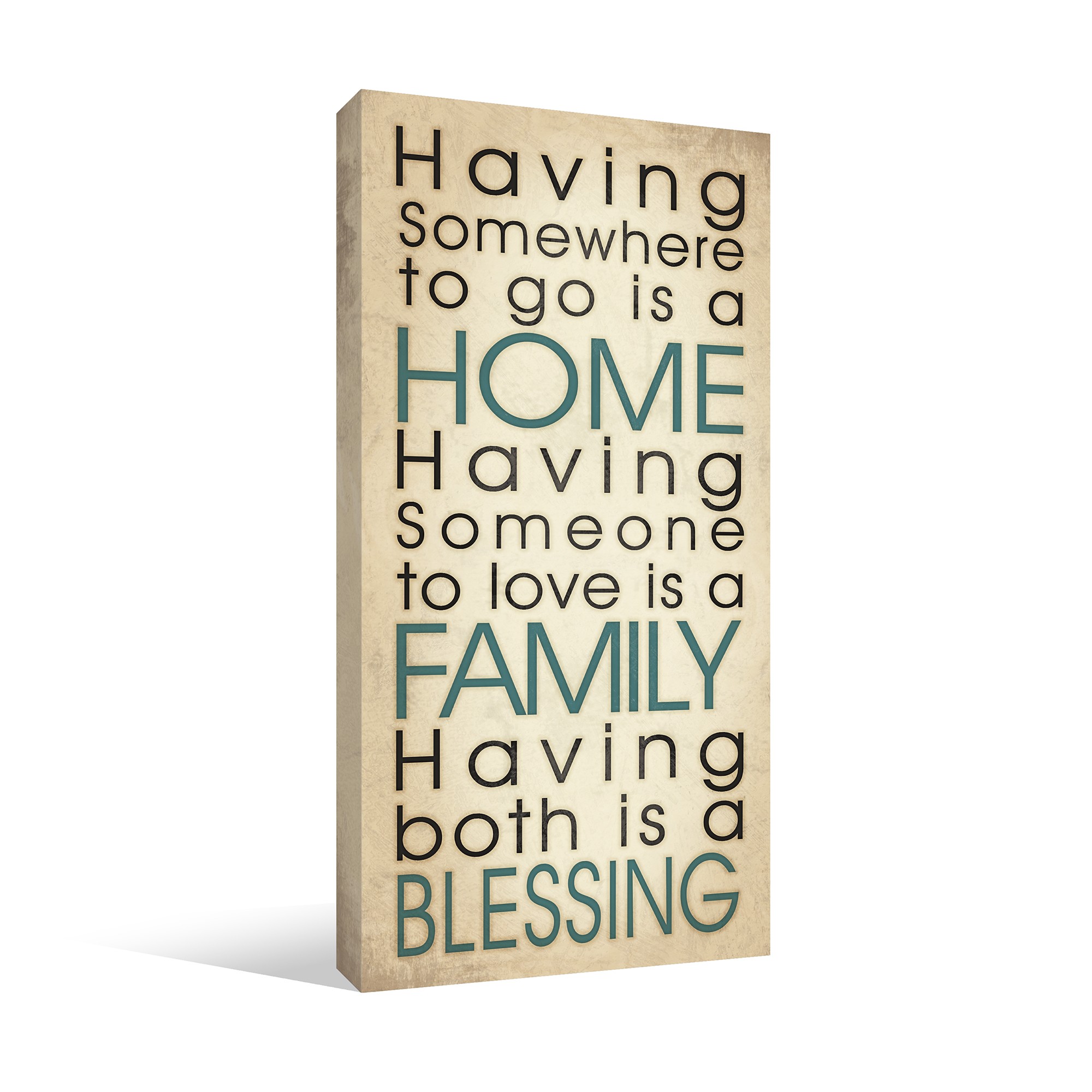 Home And Family Are A Blessing 10x20 Canvas Wall Art 