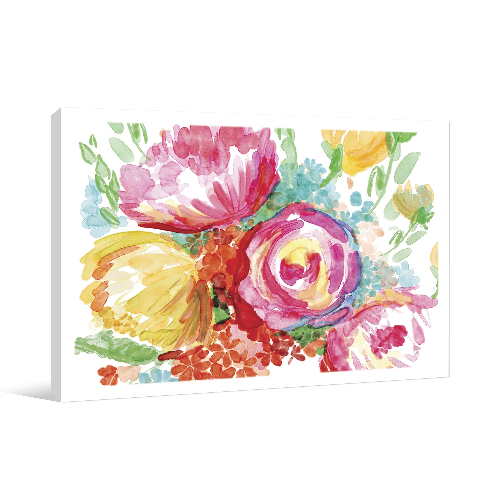 Wonderful Watercolor Florals Canvas Wall Art 