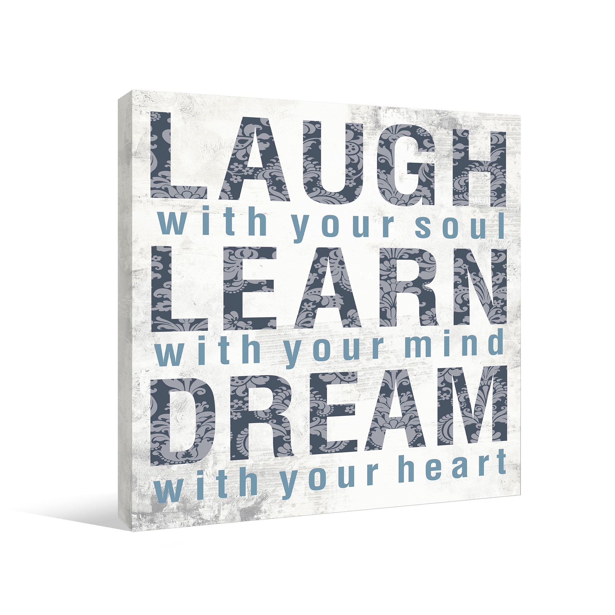 Laugh Learn Dream Canvas Wall Art 