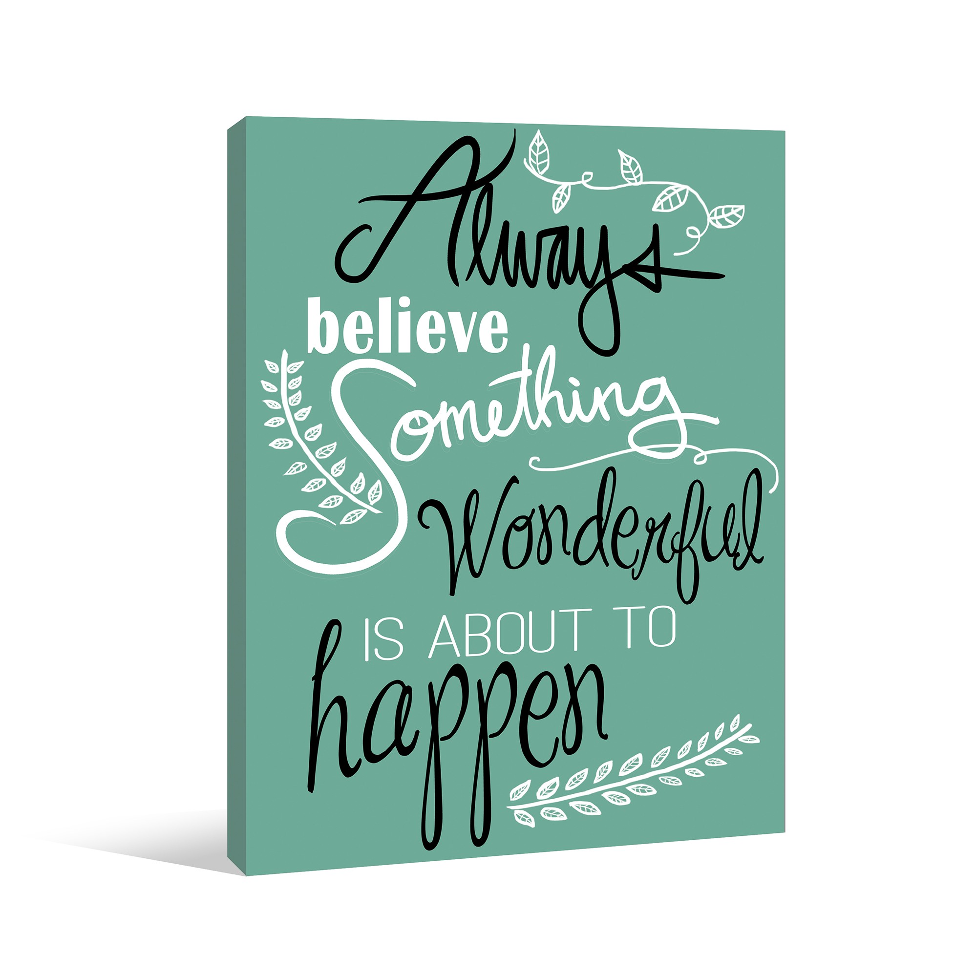 Believe Something Wonderful Canvas Wall Art