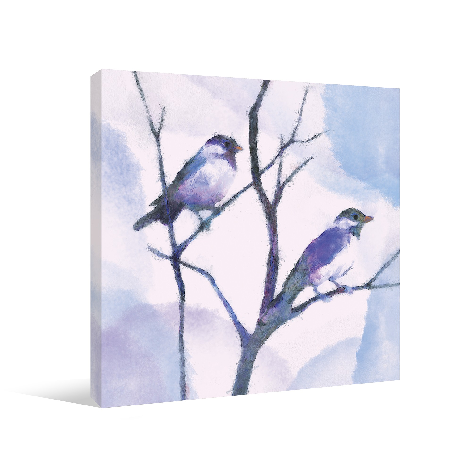 Watercolor Birds Canvas Wall Art