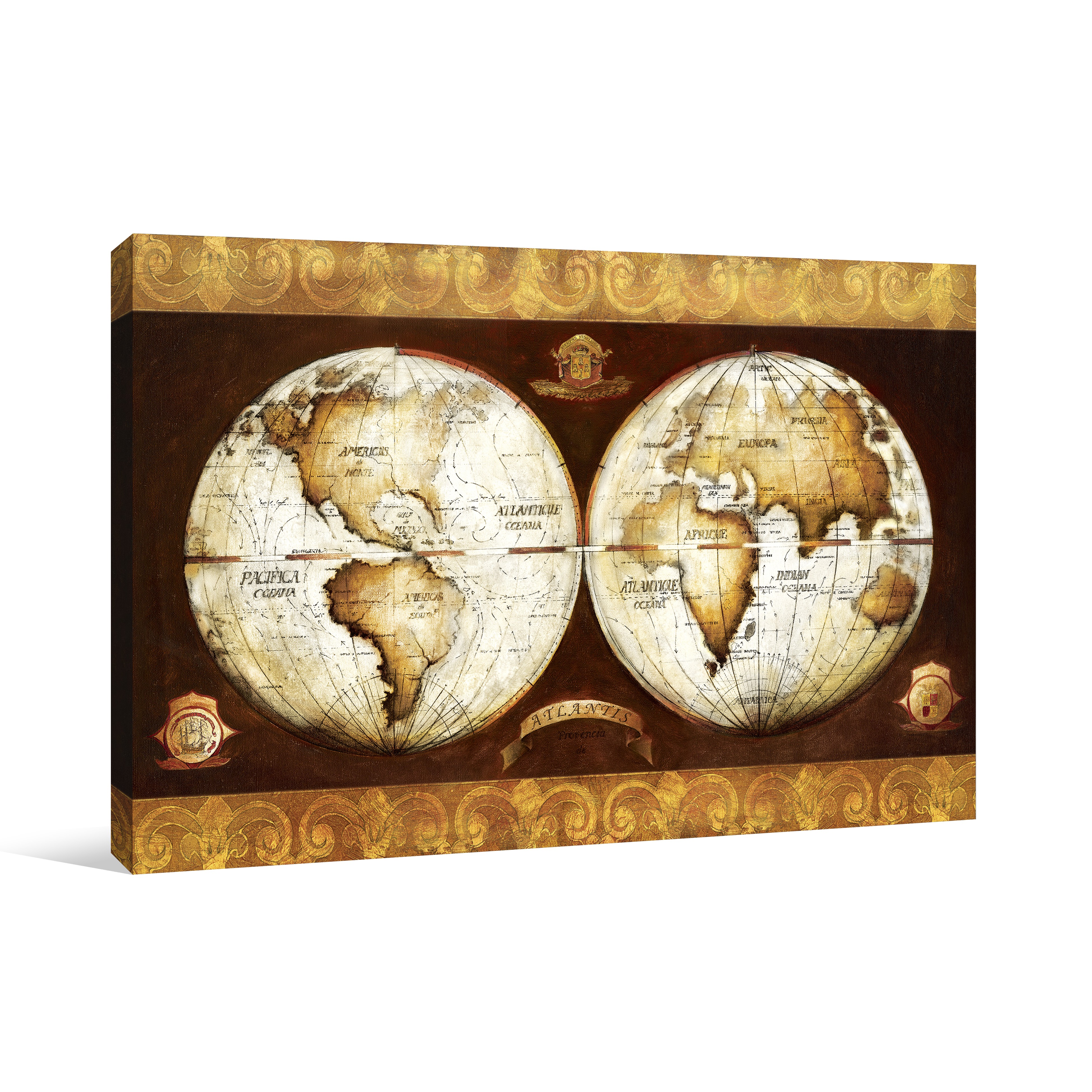 Vintage World Canvas Wall Art