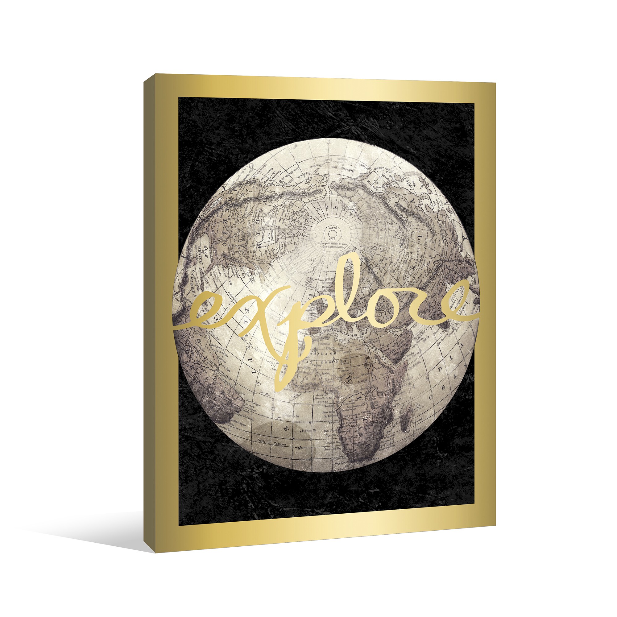 Explore Gold Canvas Wall Art 