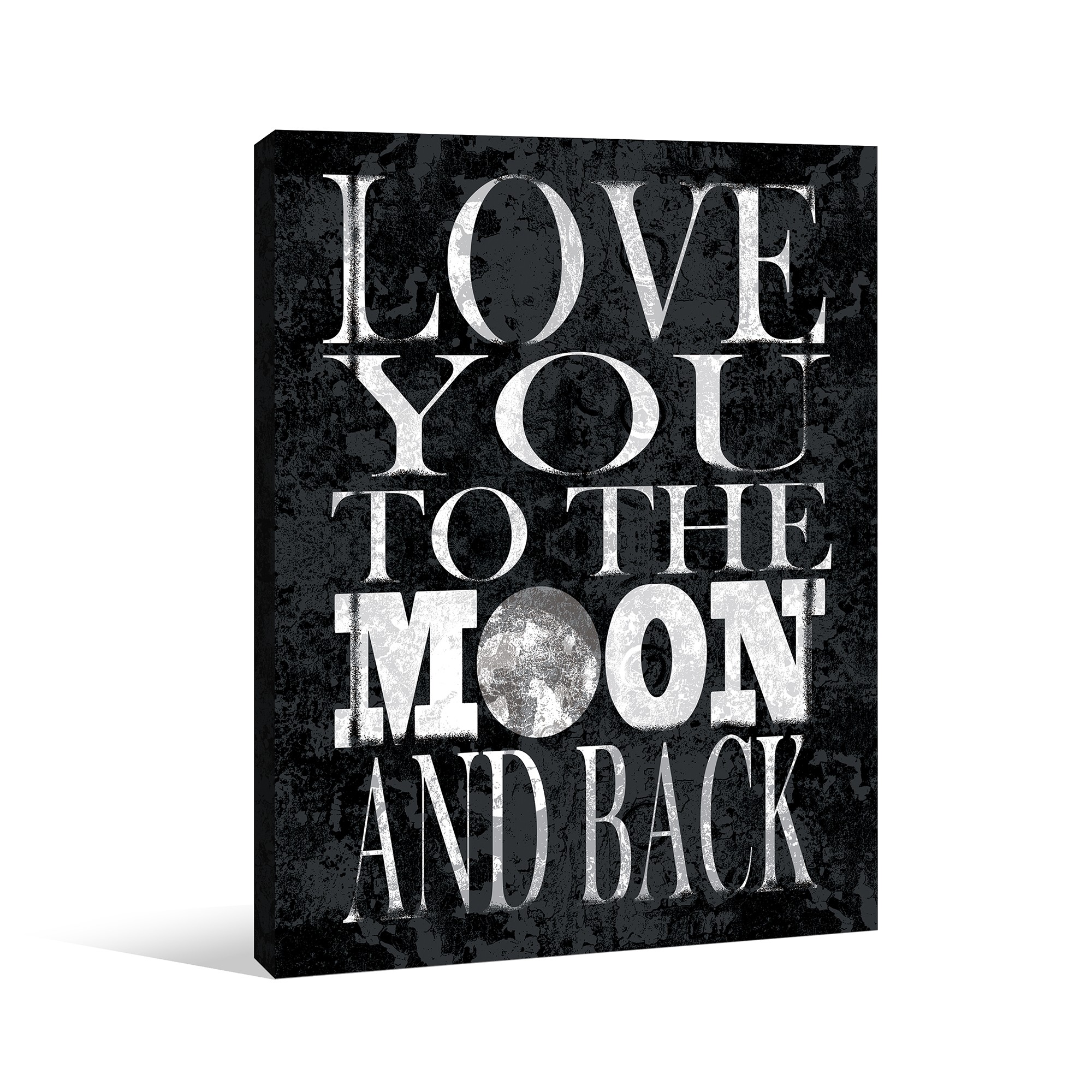 Love To The Moon Canvas Wall Art 