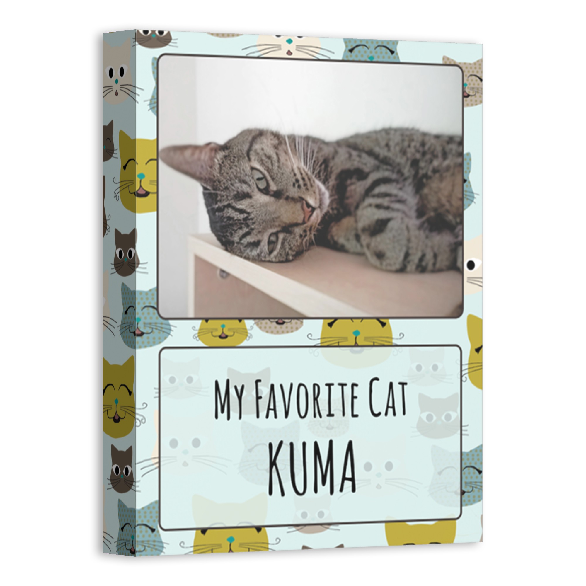 Cat Faces 8x10 Personalized Canvas Wall Art